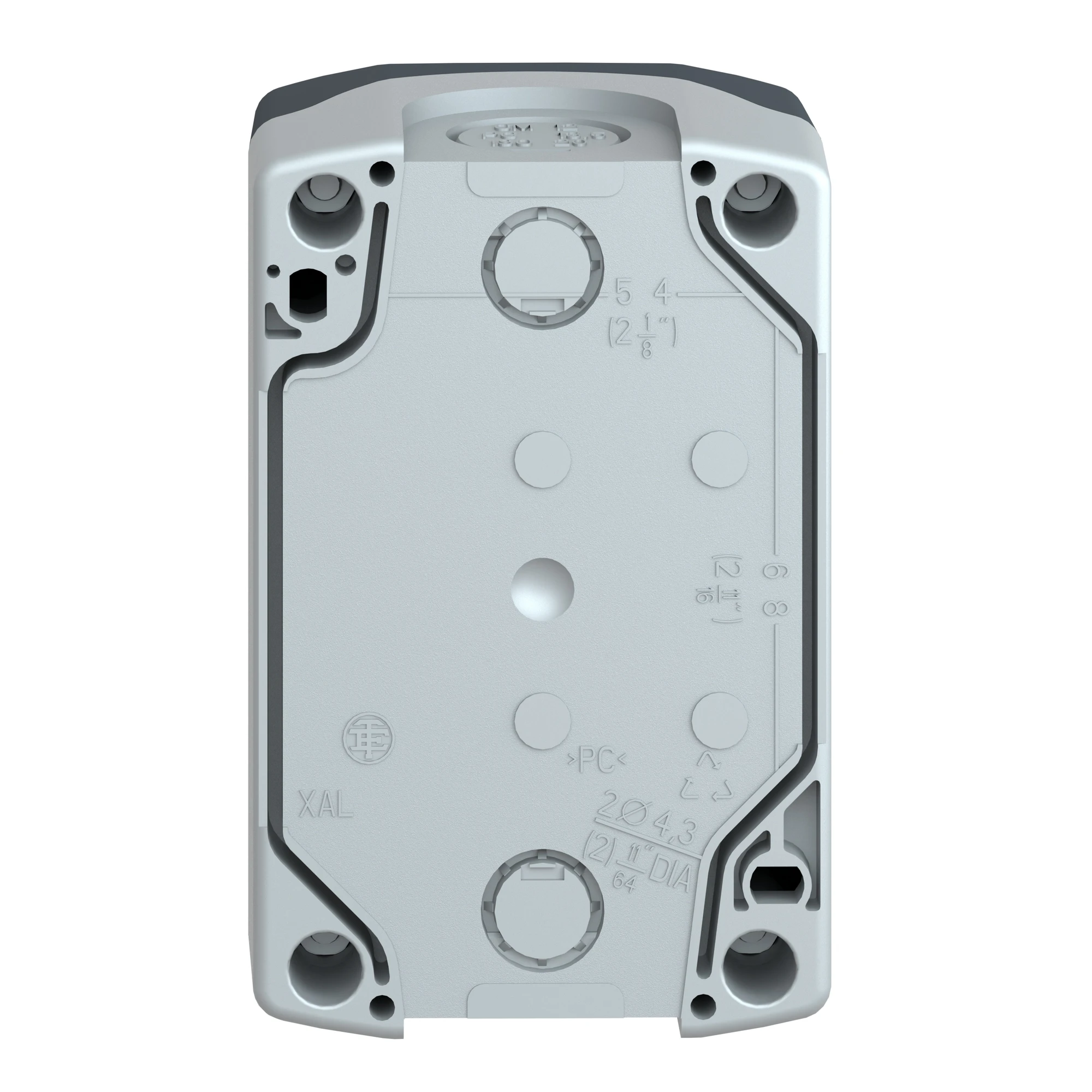 Schneider Electric XALD214 Surface mounting enclosure, Harmony XALD, plastic, dark grey, 2 push buttons, green, red, protruding, I-O, 22mm, 1NO+1NC (img_002) Schneider Electric XALD214 Surface mounting enclosure, Harmony XALD, plastic, dark grey, 2 push buttons, green, red, protruding, I-O, 22mm, 1NO+1NC (img_002)