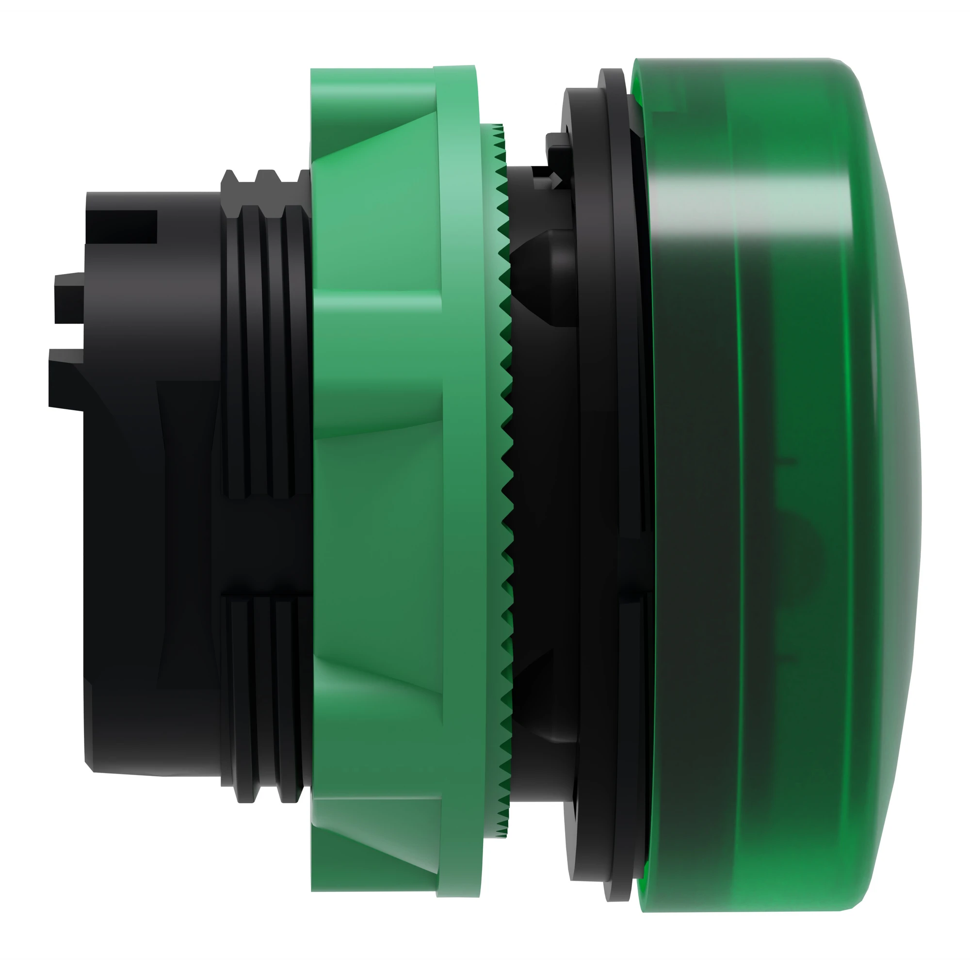 Schneider Electric ZB5AV033S Pilot light, front element, Harmony XB5, plastic, 22mm, green, for universal LED, ribbed dome (img_003)