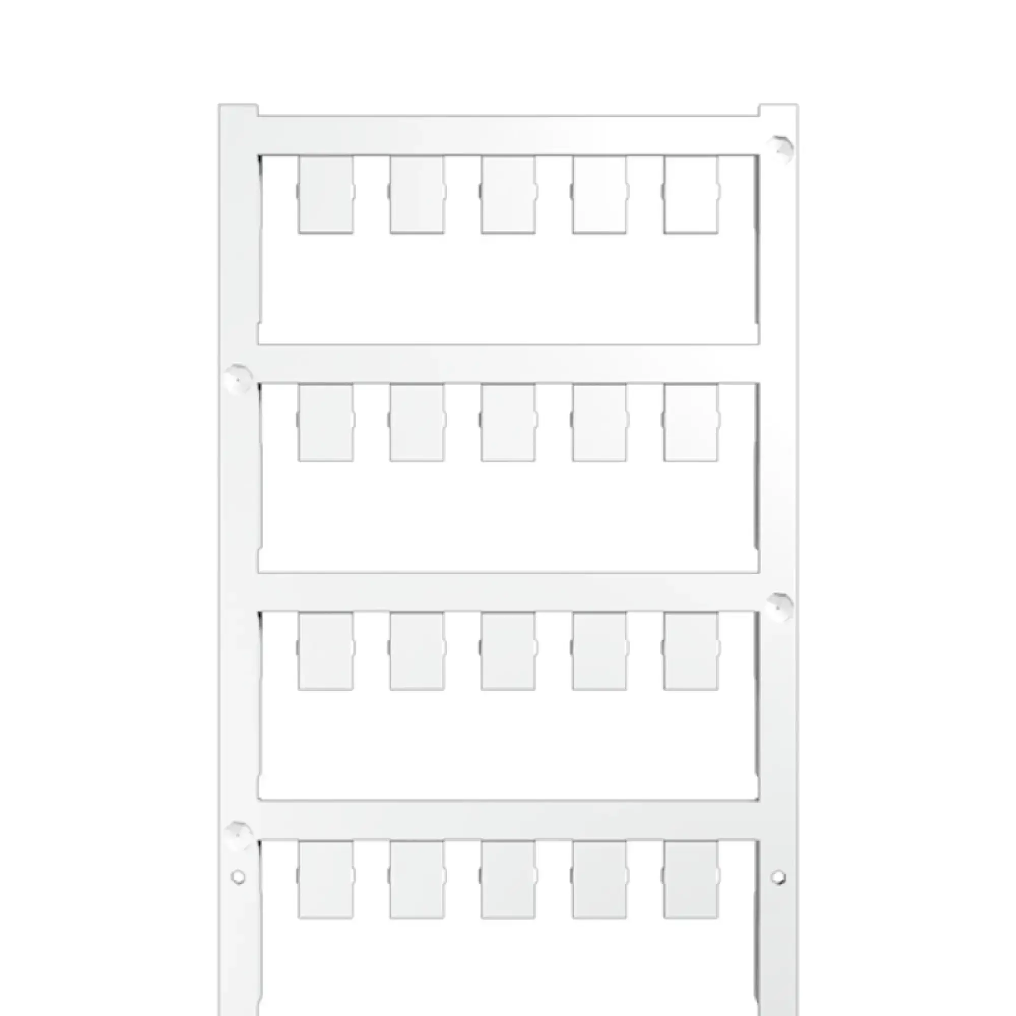 Weidmüller 2580920000 Device marking, Width: 10 mm, Printed characters: Based on customer requirements (Please send M-Print PRO file), PA 66, white, Turquoise, Operating te (img_001)