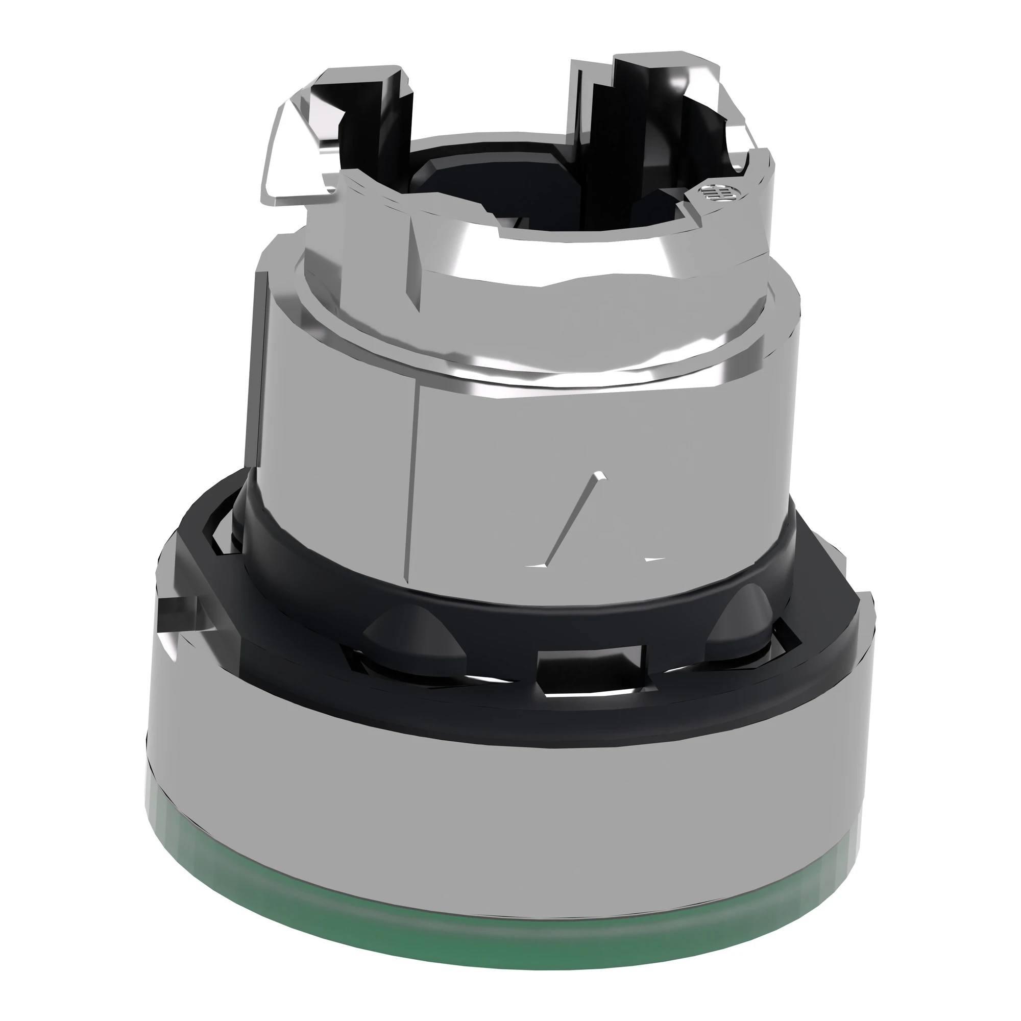 Schneider Electric ZB4BW333S Illuminated Push Button, Front Element, Harmony XB4, Metal, 22mm, Green, Unlabeled, Momentary, Ribbed, for Universal LED (img_007)