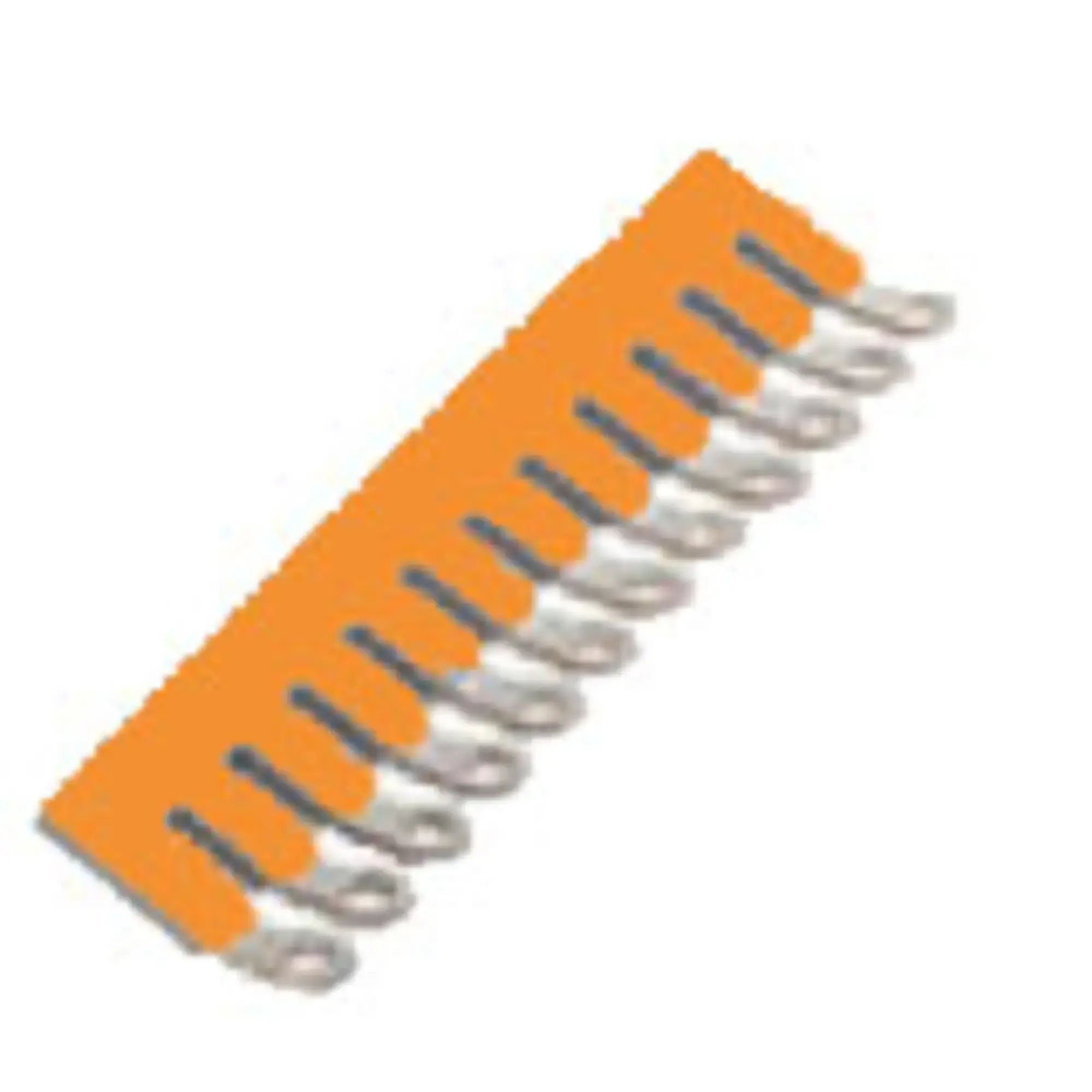 Weidmüller 2552080000 Cross-connector (terminal), when screwed in, orange, 41 A, Number of poles: 12, Pitch in mm: 11.10, Insulated: Yes, Width: 129.1 mm (img_001) Weidmüller 2552080000 Cross-connector (terminal), when screwed in, orange, 41 A, Number of poles: 12, Pitch in mm: 11.10, Insulated: Yes, Width: 129.1 mm (img_001)