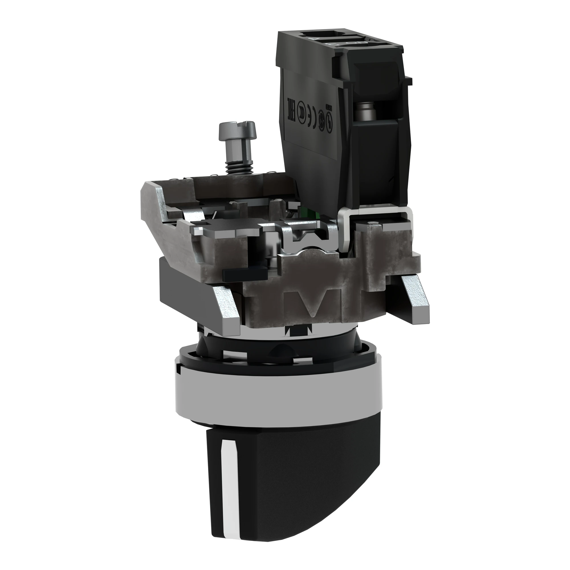 Schneider Electric XB4BJ21 Selector switch, Harmony XB4, metal, 22mm, black, 2 positions, long toggle, latching, 1NO (img_007) Schneider Electric XB4BJ21 Selector switch, Harmony XB4, metal, 22mm, black, 2 positions, long toggle, latching, 1NO (img_007)