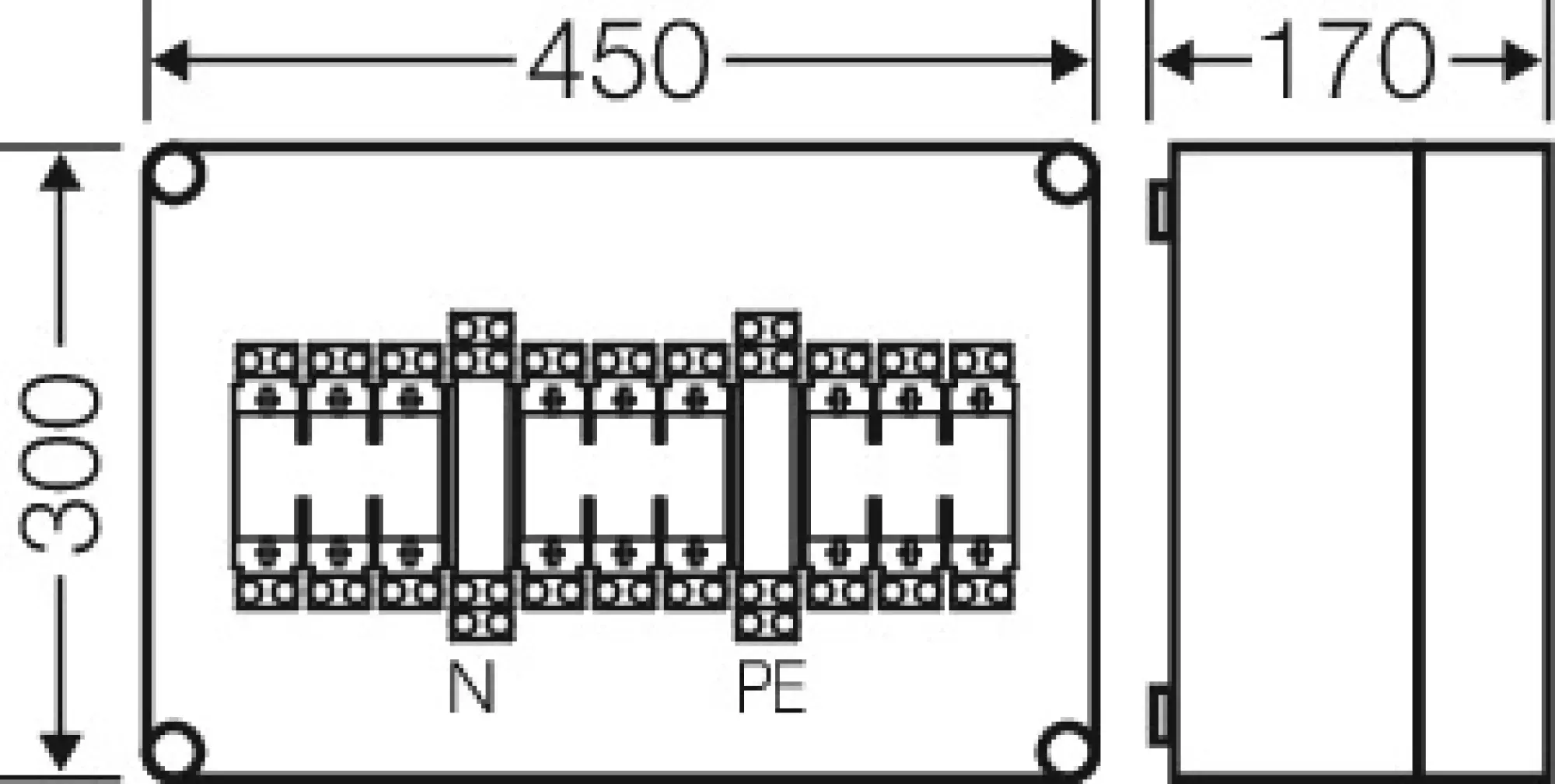 Hensel 2000156 Mi-NH-Sicherungsgehäuse 3xNH 00 , 3polig, 125 A + PE + N Mi 4350 (img_002) Hensel 2000156 Mi-NH-Sicherungsgehäuse 3xNH 00 , 3polig, 125 A + PE + N Mi 4350 (img_002)