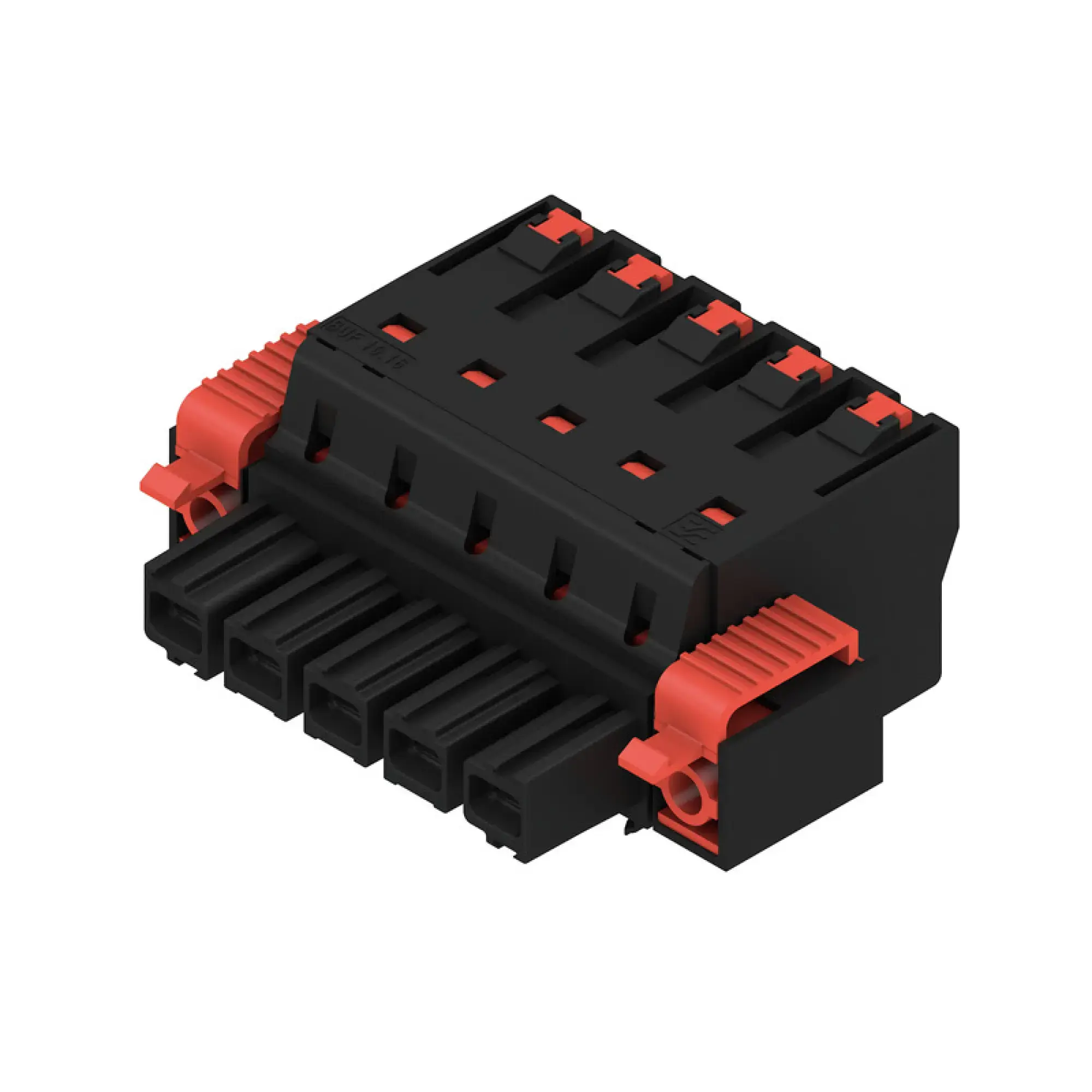 Weidmüller 2493330000 PCB connector (wire connection), 1000 V, 76 A, Pitch in mm: 10.16, 16 mm², Number of poles: 5, PUSH IN with actuator, Box (img_001)