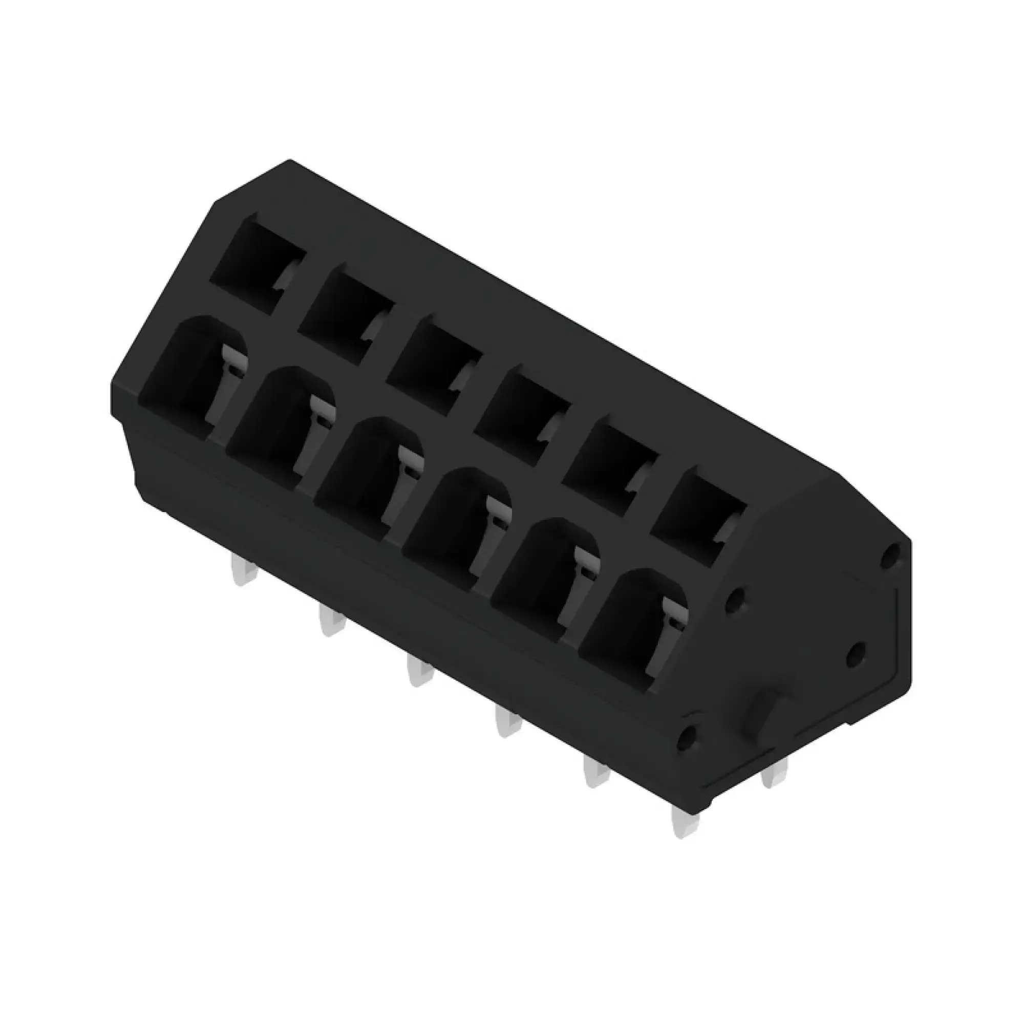 Weidmüller 1811880000 PCB terminal, 320 V, 24 A, Pitch in mm: 5.00, 2.5 mm², Number of poles: 6, Tension-clamp connection, THT solder connection, 135°, Box (img_001) Weidmüller 1811880000 PCB terminal, 320 V, 24 A, Pitch in mm: 5.00, 2.5 mm², Number of poles: 6, Tension-clamp connection, THT solder connection, 135°, Box (img_001)