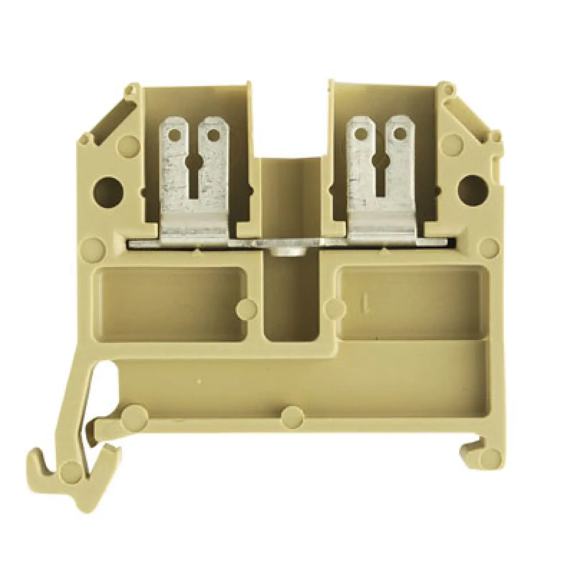 Weidmüller 0460360000 Feed-through terminal block, Flat-blade connection, beige / yellow, 2.5 mm², 20 A, 500 V, Number of connections: 2 (img_001)