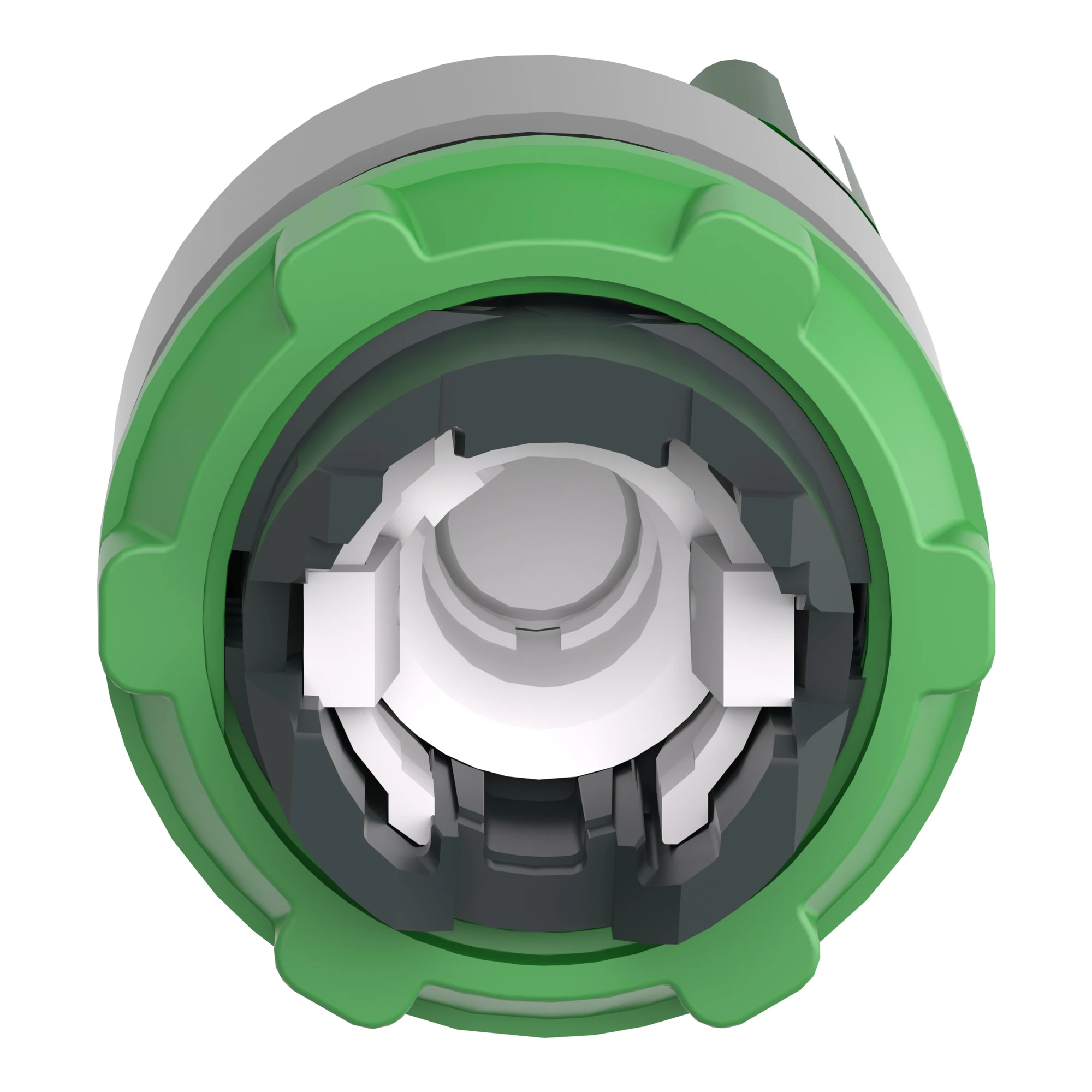 Schneider Electric ZB5AK1433C0 Illuminated selector switch, front element, Harmony XB5, plastic, 22mm, green, for universal LED, 2 positions, momentary (img_002)