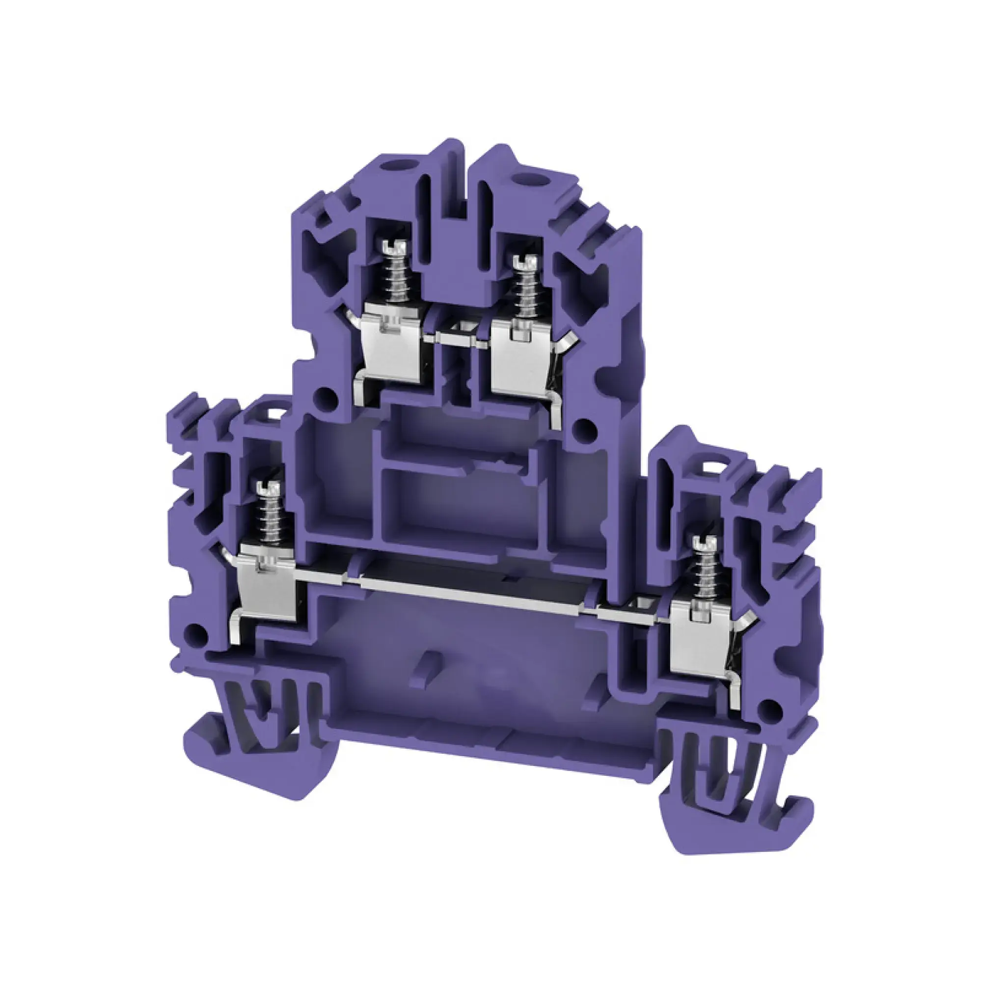 Weidmüller 1068090000 Multi-tier modular terminal, Screw connection, violet, 4 mm², 800 V, 800 V, Number of connections: 4, Number of levels: 2, TS 35, V-0, Wemid (img_001)
