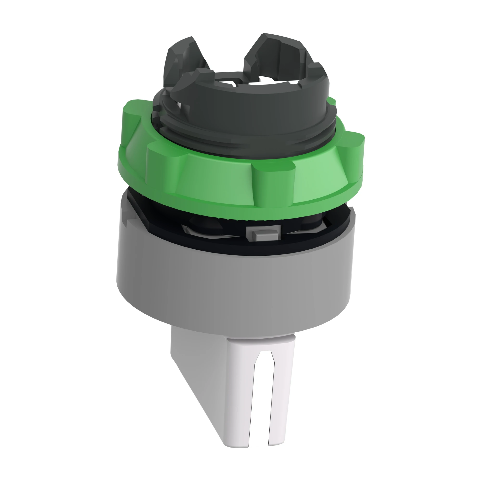Schneider Electric ZB5AD701C0 Selector switch, front element, Harmony XB5, plastic, 22mm, light gray, white, 3 positions, center right latching (img_007)