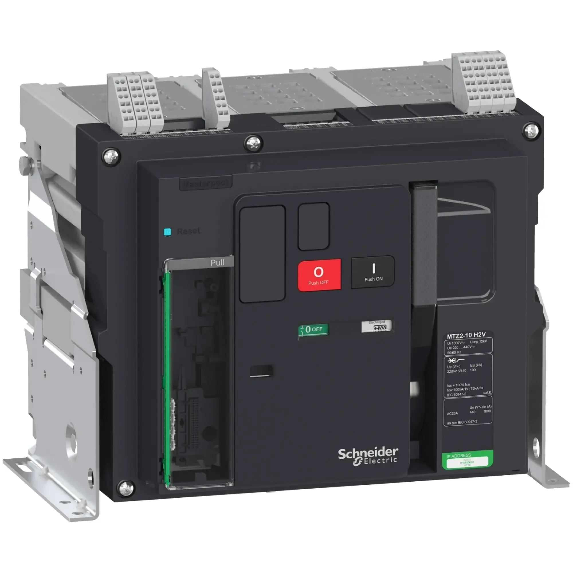 Schneider Electric LV846161 MasterPact MTZ2 1000A H2V Icu=Icw=100kA 3P Basic Switch Fixed Mount (img_002)