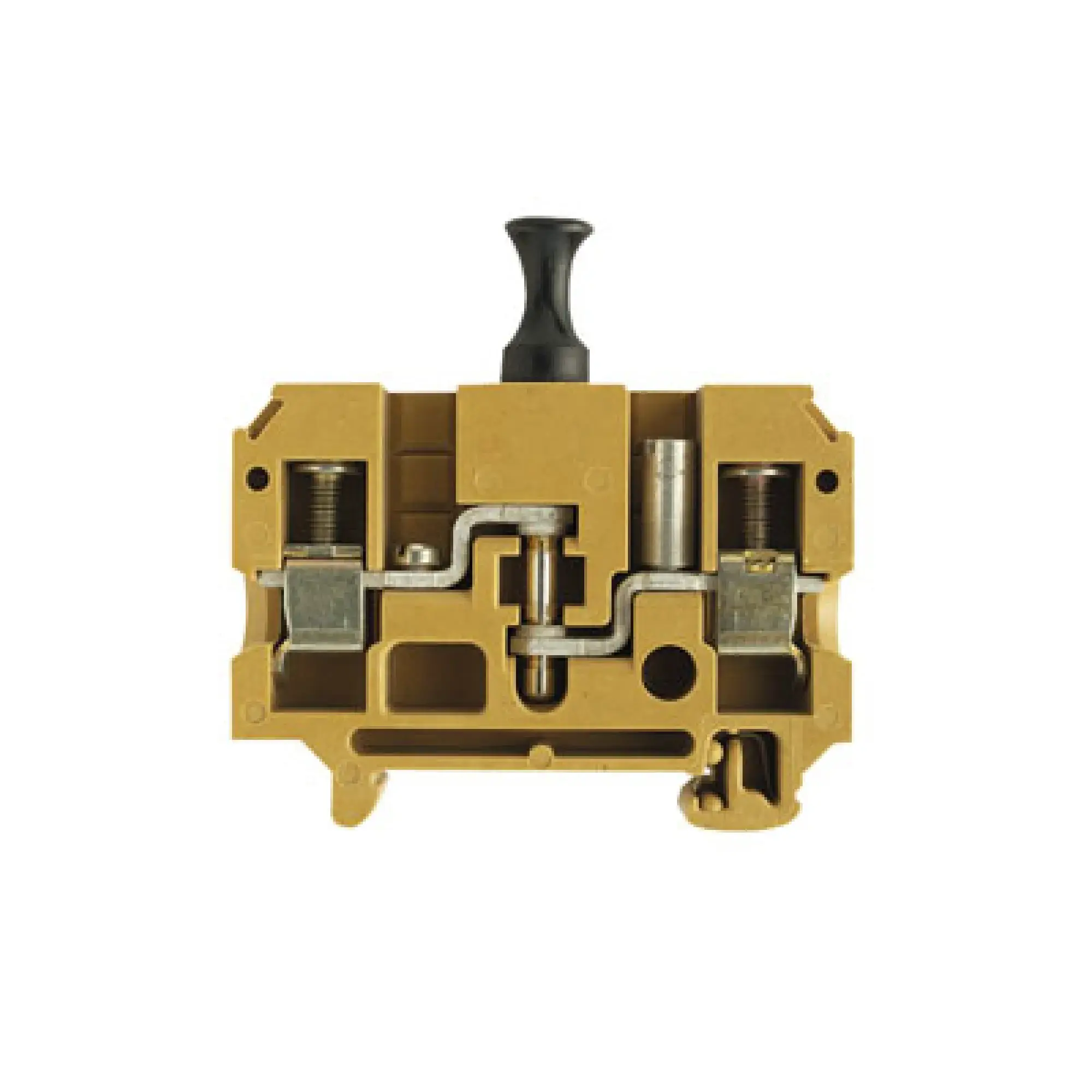 Weidmüller 1404620000 Test-disconnect terminal, Screw connection, medium yellow, 10 mm², 27 A, 500 V, Number of connections: 2, Number of levels: 1 (img_001)