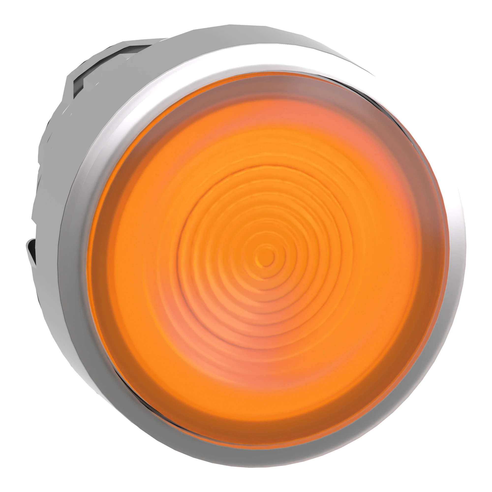 Schneider Electric ZB4BW353S Illuminated push-button, front element, Harmony XB4, metal, 22mm, orange, unlabelled, grooved, for universal LED (img_001)