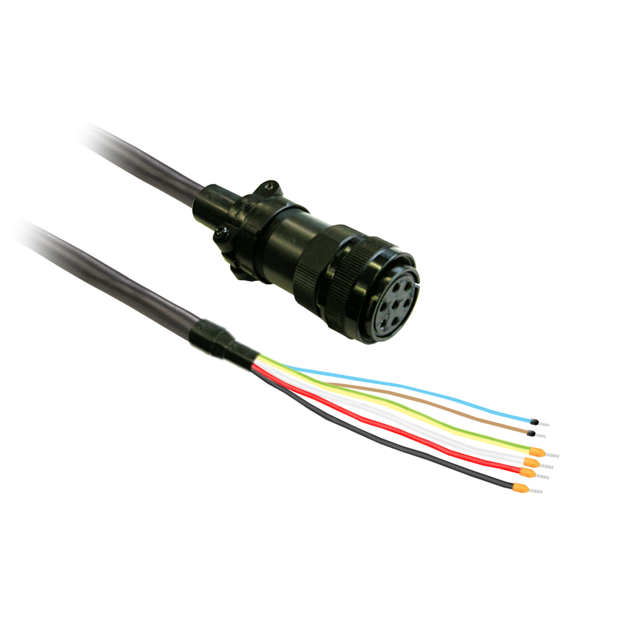 Schneider Electric VW3M5D4FR50 Power cable 5m shielded, 4x3.3mm2, BCH2 MIL connection with brake (img_001) Schneider Electric VW3M5D4FR50 Power cable 5m shielded, 4x3.3mm2, BCH2 MIL connection with brake (img_001)