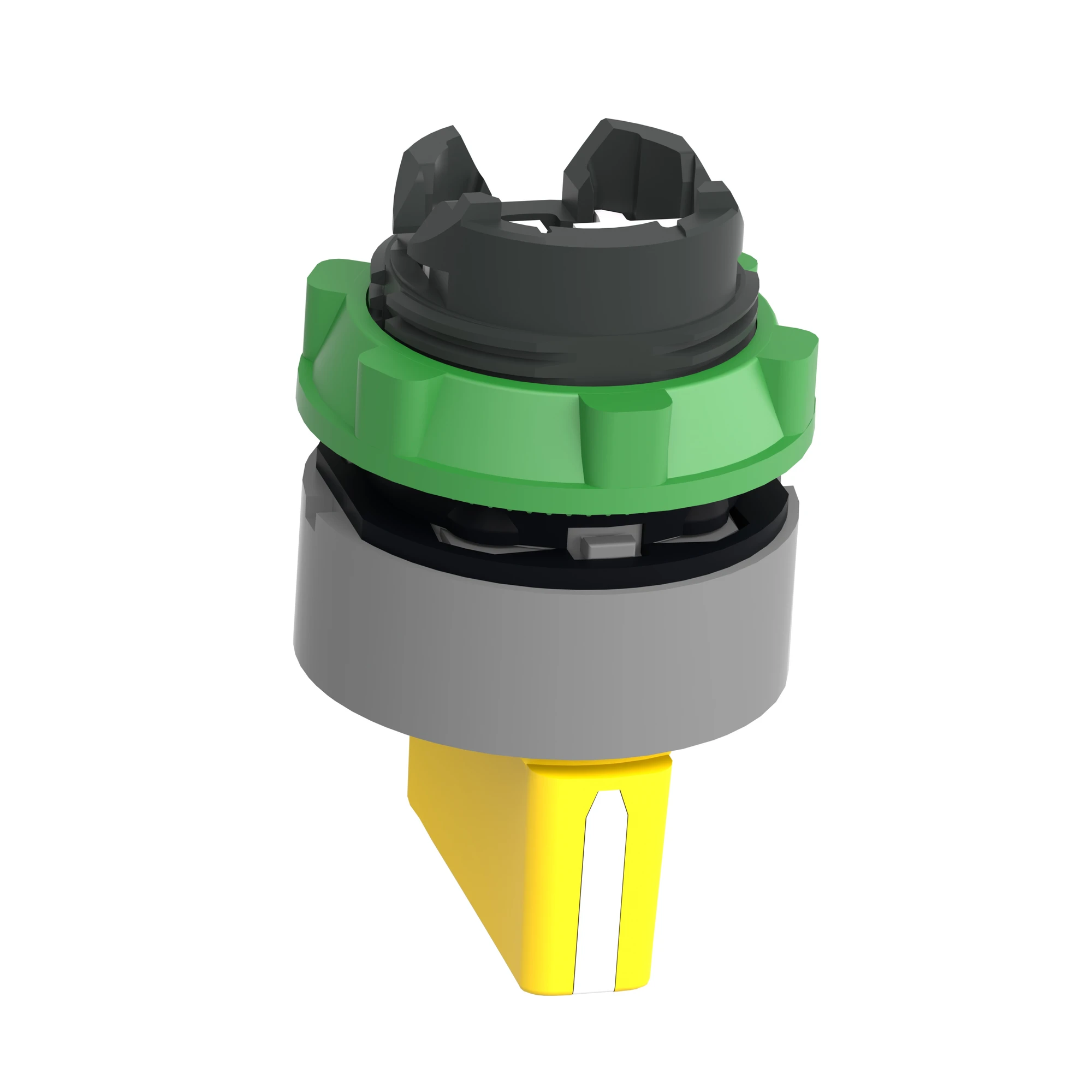 Schneider Electric ZB5AD505C0 Selector switch, Front element, Harmony XB5, plastic, 22mm, light gray, yellow, 3 positions, latching center (img_007) Schneider Electric ZB5AD505C0 Selector switch, Front element, Harmony XB5, plastic, 22mm, light gray, yellow, 3 positions, latching center (img_007)