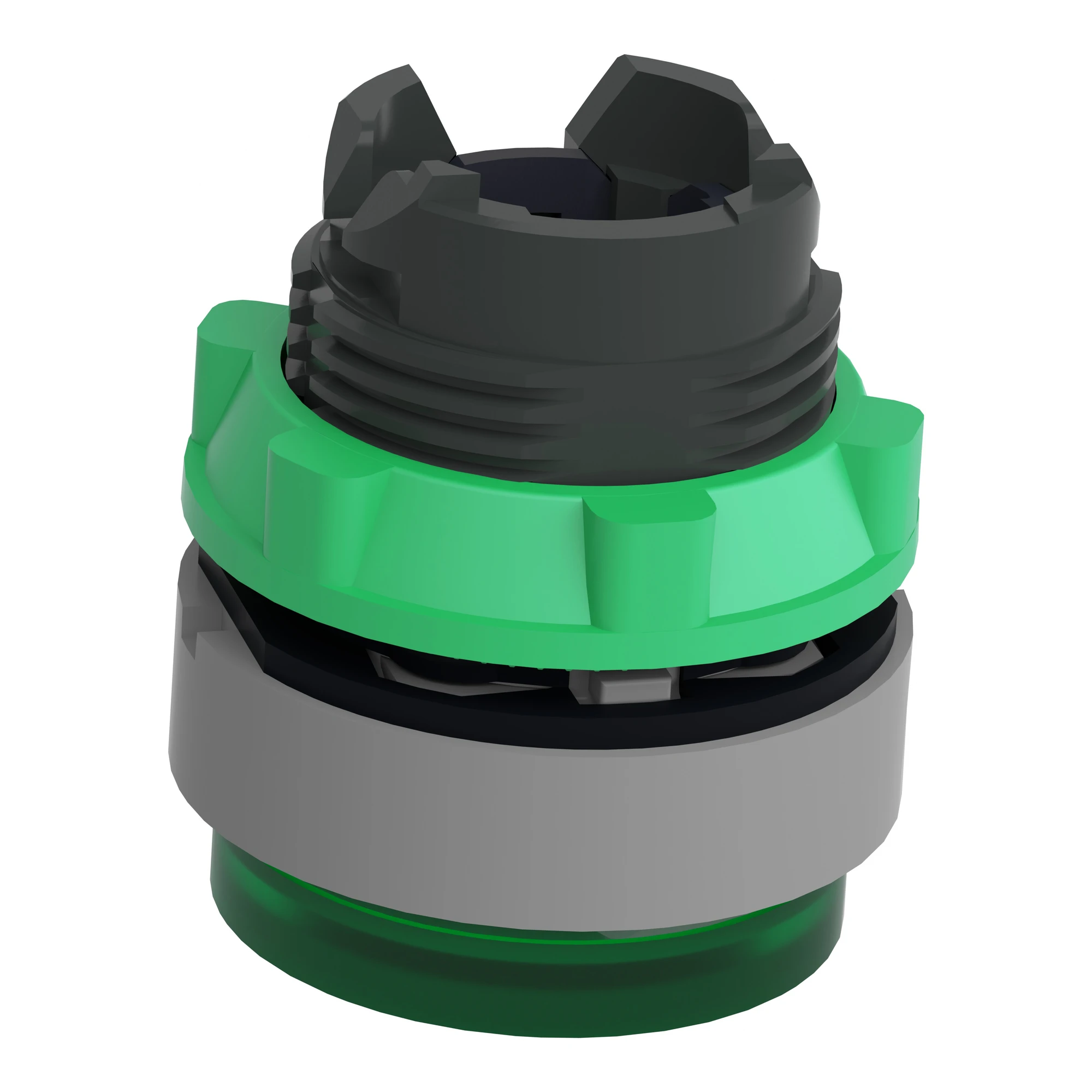 Schneider Electric ZB5AH33C0 Illuminated push-button, front element, Harmony XB5, plastic, 22mm, light grey, green, projecting, for universal LED, latching (img_007) Schneider Electric ZB5AH33C0 Illuminated push-button, front element, Harmony XB5, plastic, 22mm, light grey, green, projecting, for universal LED, latching (img_007)