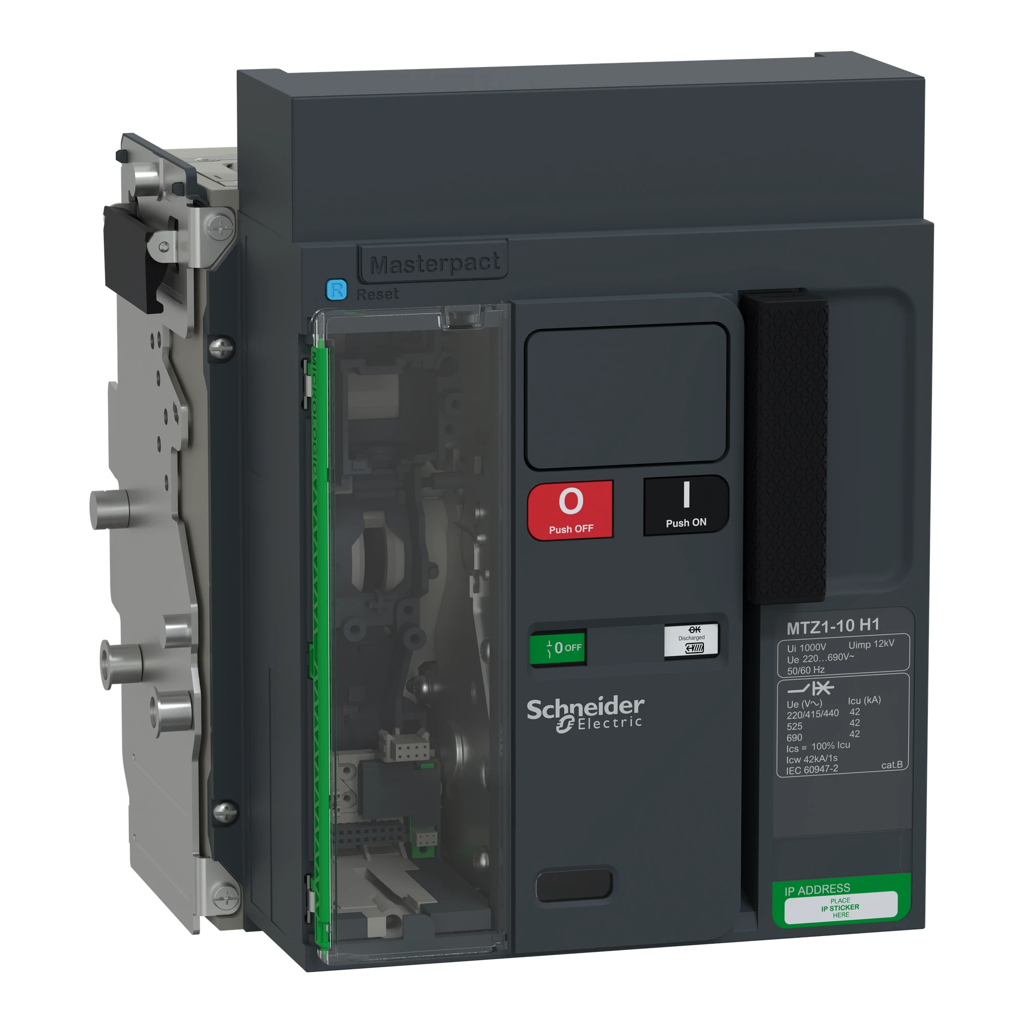 Schneider Electric LV947220 MasterPacT MTZ1 10 1000A H1 42kA/440VAC (Icu) 3P Grundschalter Einschub für MicroLogic Active (img_001) Schneider Electric LV947220 MasterPacT MTZ1 10 1000A H1 42kA/440VAC (Icu) 3P Grundschalter Einschub für MicroLogic Active (img_001)