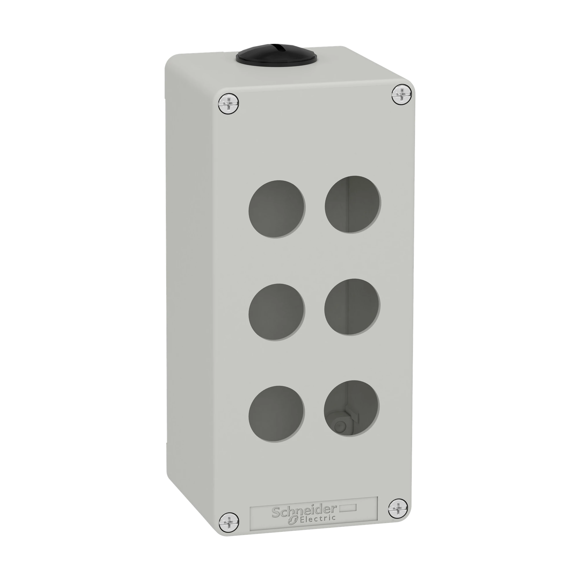 Schneider Electric XAPD3506 Enclosure XAP, Metal, Grey, for 6x22mm, 80x175x77, M25 (img_001)