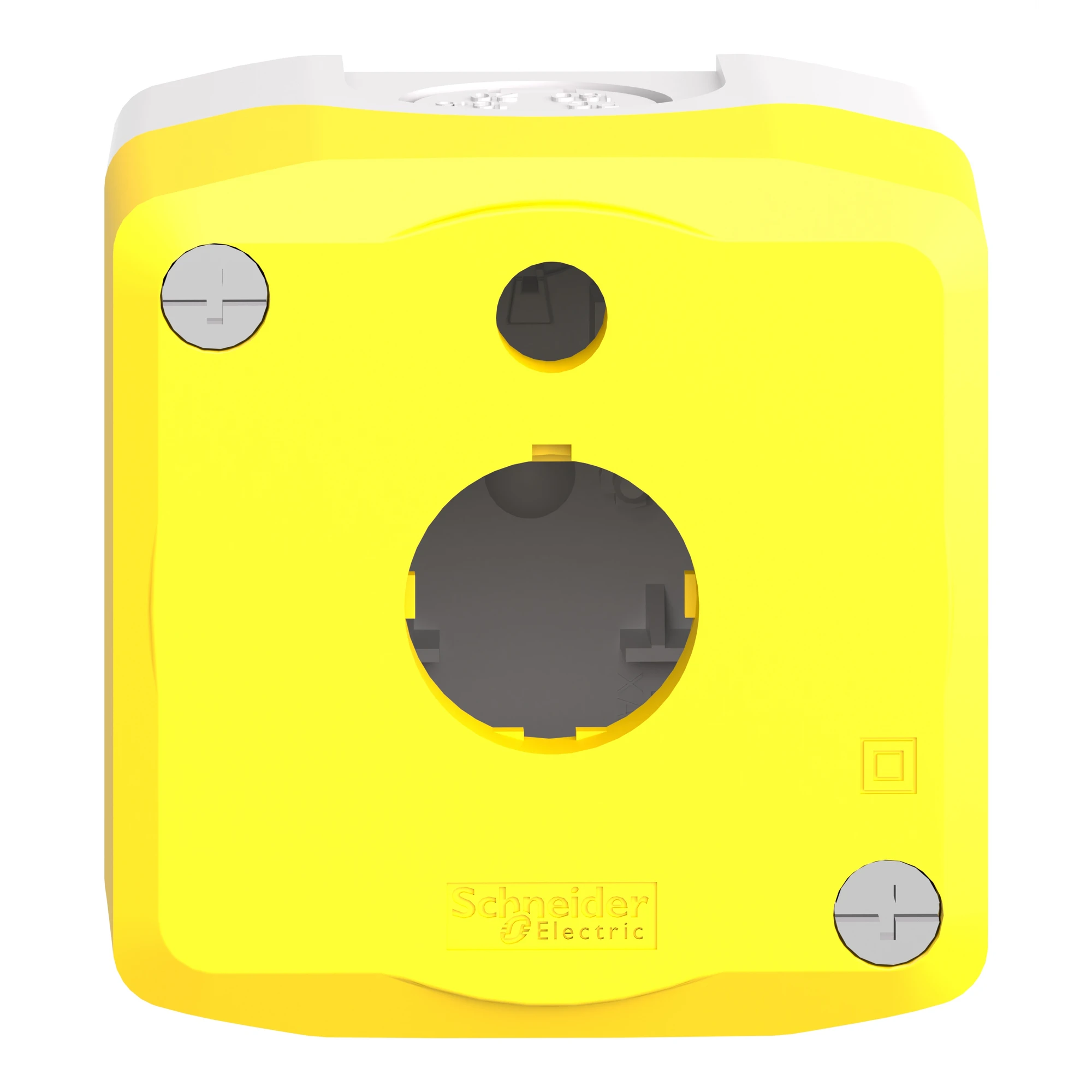 Schneider Electric XALKW01 Empty enclosure, Harmony XALK, plastic, light grey, yellow, 1 hole, 22mm, for illuminated emergency stop and sign (img_006) Schneider Electric XALKW01 Empty enclosure, Harmony XALK, plastic, light grey, yellow, 1 hole, 22mm, for illuminated emergency stop and sign (img_006)