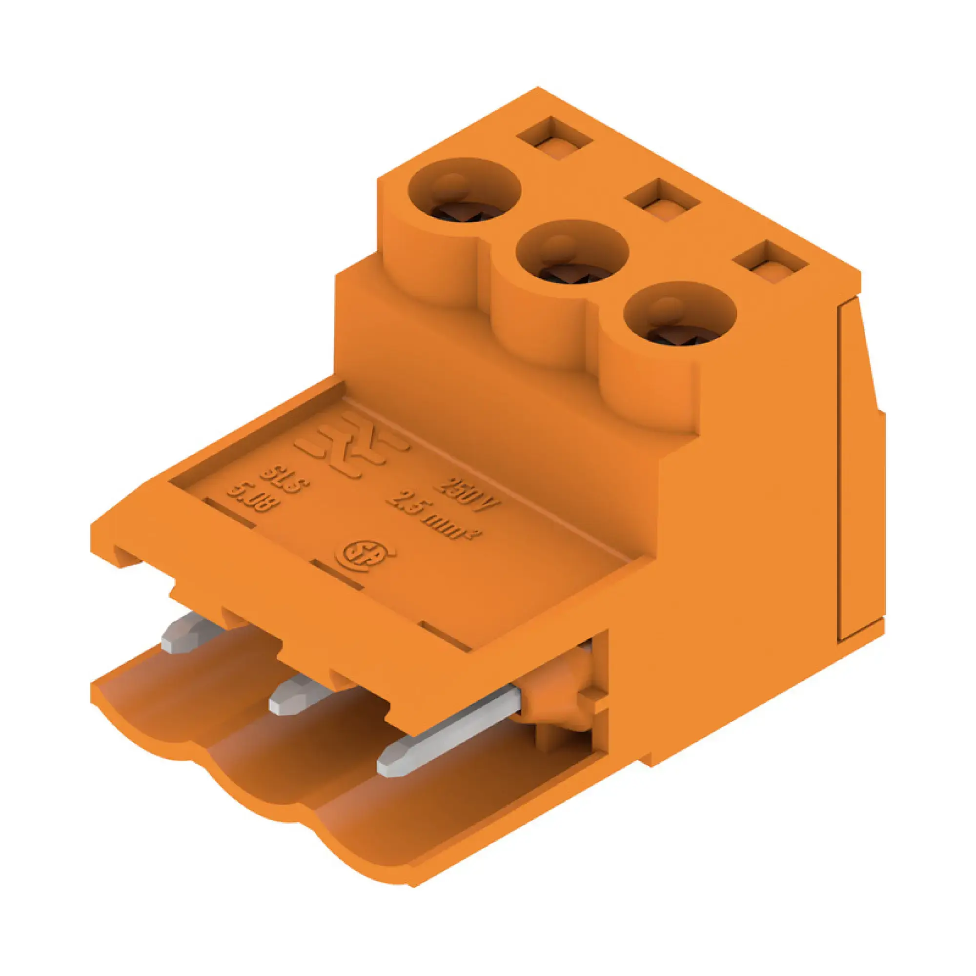 Weidmüller 1627100000 PCB connector (wire connection), 320 V, 21.5 A, Pitch in mm: 5.08, 3.31 mm², Number of poles: 3, Clamping yoke connection, Box (img_001)