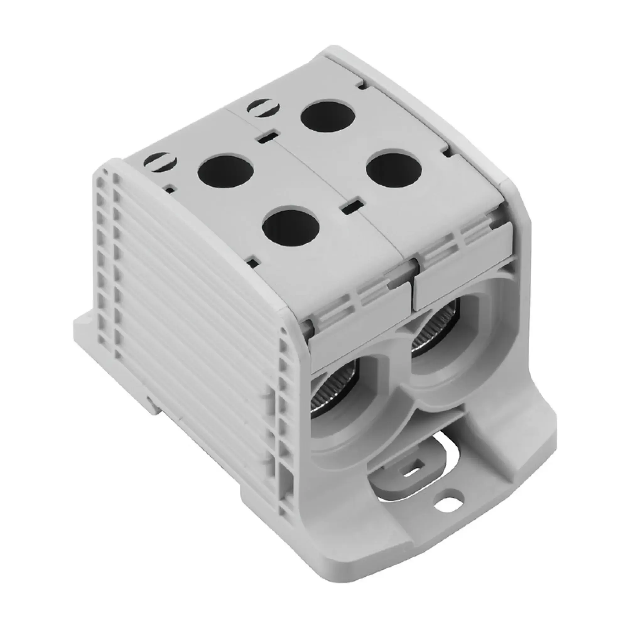 Weidmüller 2502800000 Potential distributor terminal, Screw connection, Light Grey, 185 mm², 353 A, 1000 V, Number of connections: 4, Number of levels: 1, TS 35, V-0, Wemid (img_001)