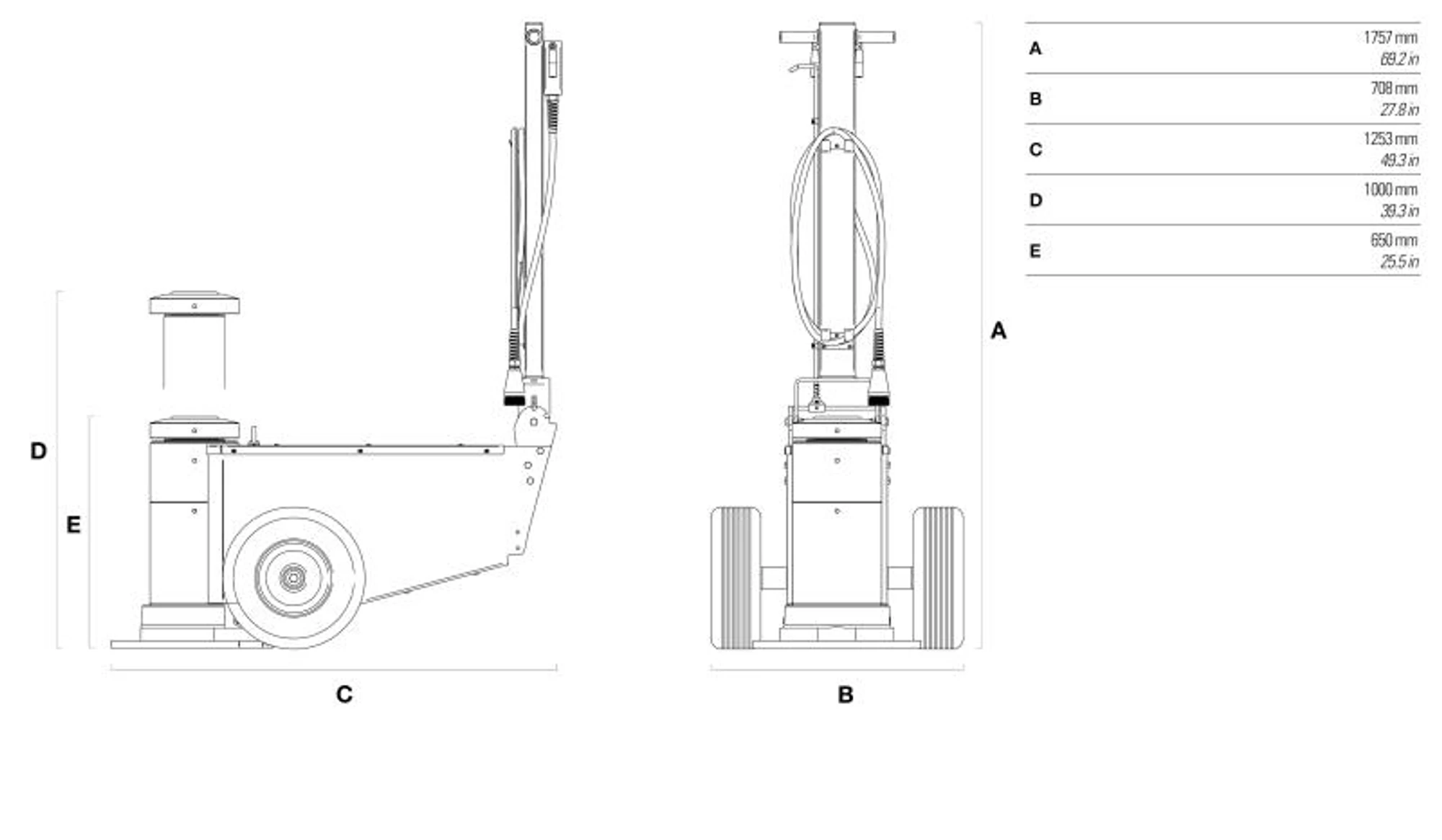Cattini M200/65 MAMMUT Oil-Pneumatic Jacks load capacity= 200 t.; pistons=1; min. height = 650.00 mm (img_004) Cattini M200/65 MAMMUT Oil-Pneumatic Jacks load capacity= 200 t.; pistons=1; min. height = 650.00 mm (img_004)