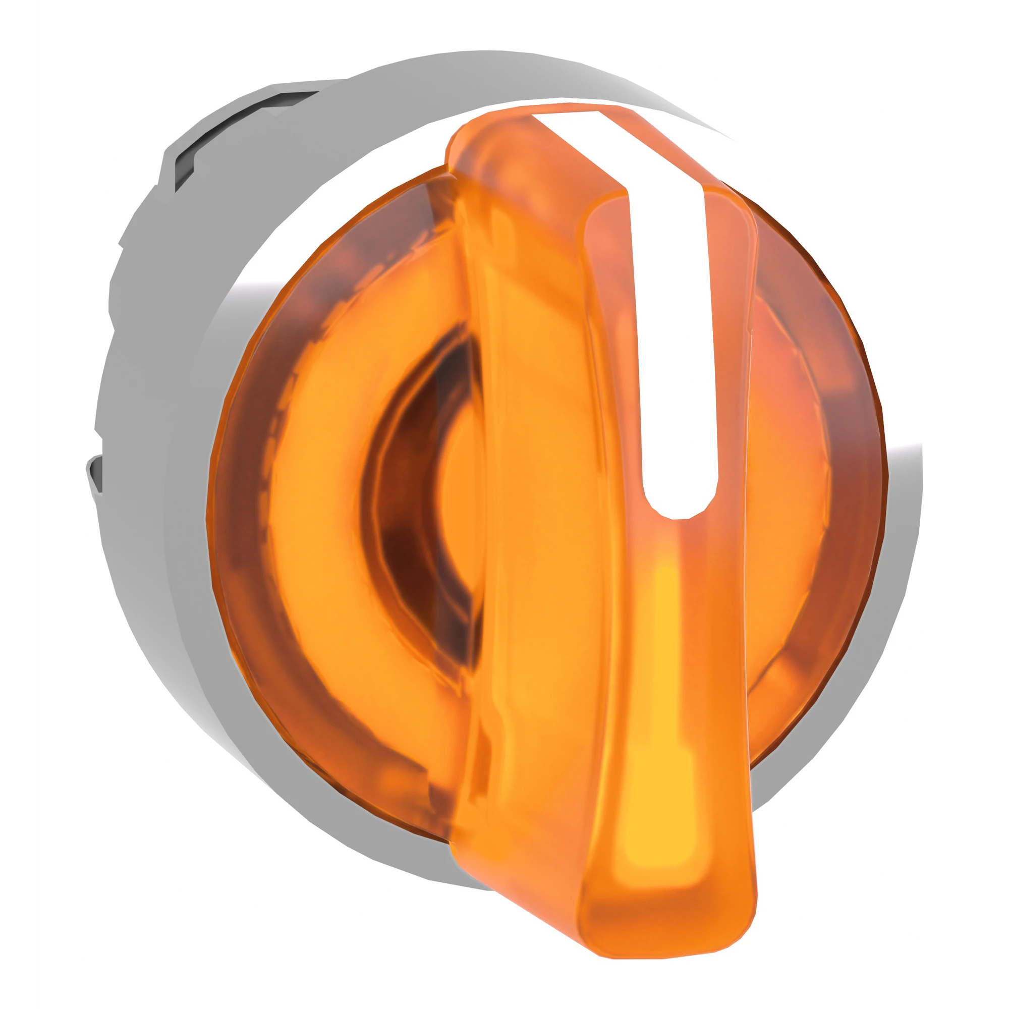 Schneider Electric ZB4BK1753 Illuminated Selector Switch, Front Element, Harmony XB4, Metal, 22mm, Orange, for Universal LED, 3 Positions, Momentary Left (img_001)