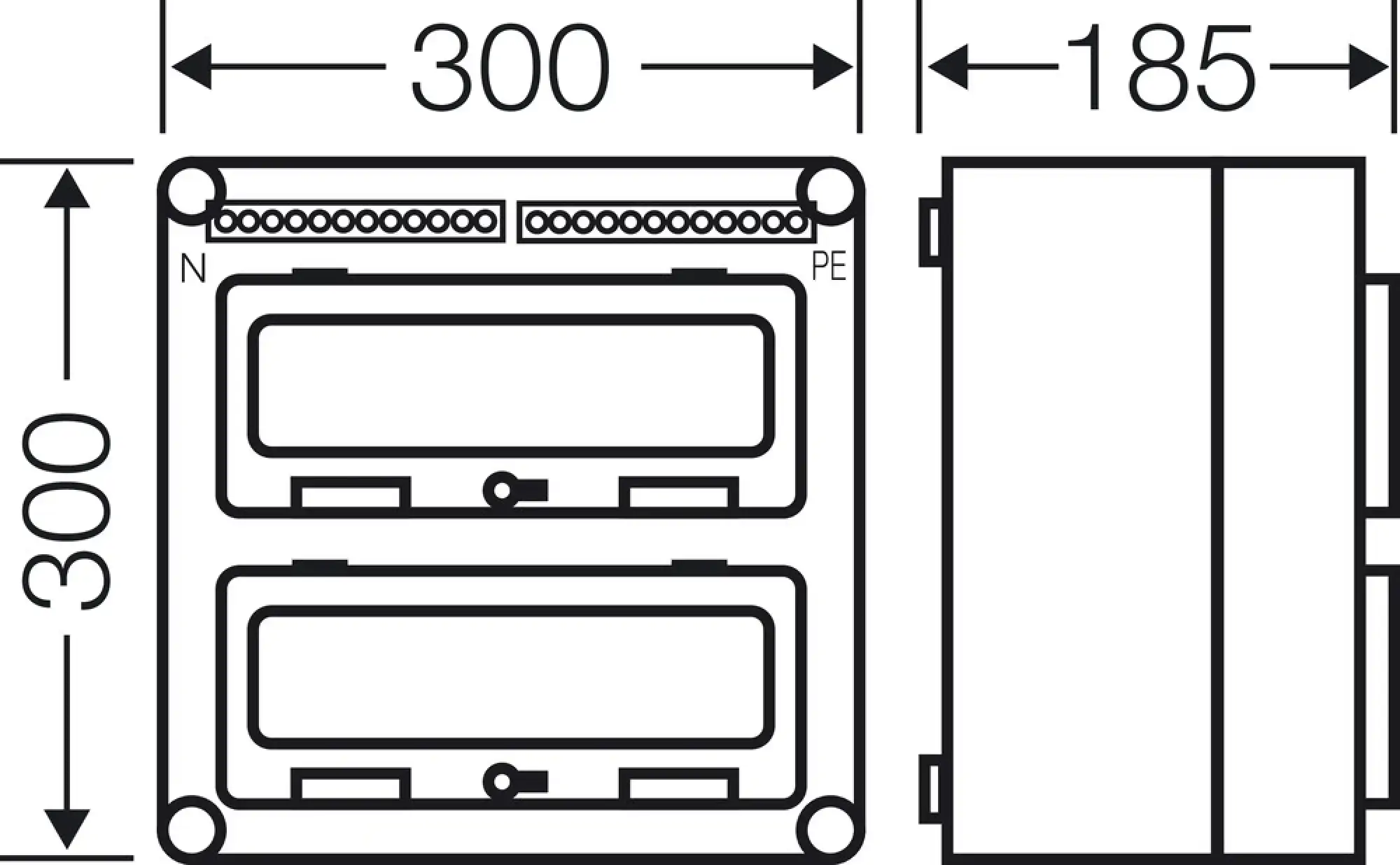 Hensel 2000603 Mi-Automatengehäuse, 24 Teilungseinheiten, mit 2 Klappdeckeln Mi 1222 (img_004) Hensel 2000603 Mi-Automatengehäuse, 24 Teilungseinheiten, mit 2 Klappdeckeln Mi 1222 (img_004)