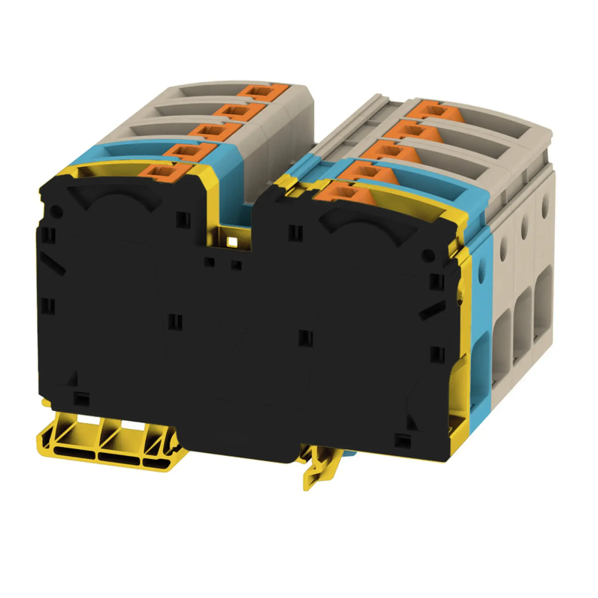 Weidmüller 2552140000 Feed-through terminal block, PUSH IN, dark beige, 35 mm², 125 A, 1000 V, Number of connections: 10 (img_001)