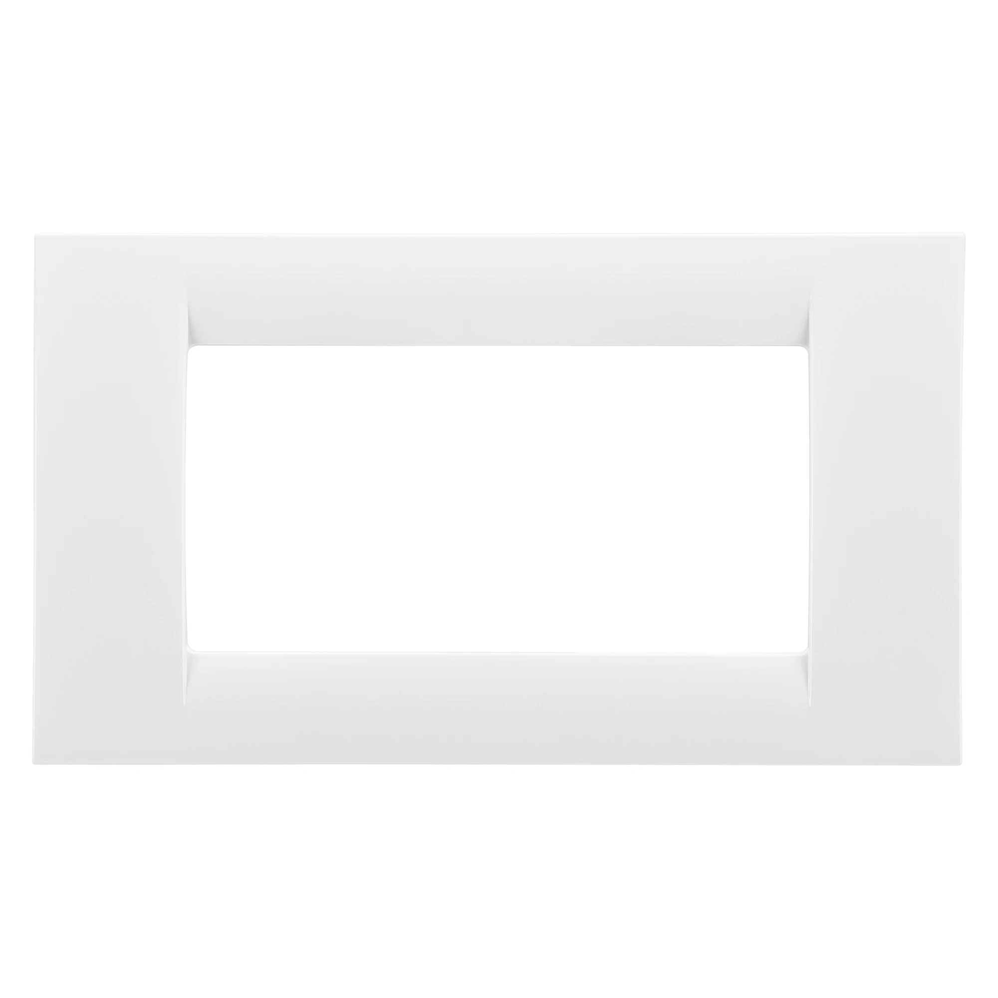 GEWISS GW22104 VIRNA PLATE - IN TECHNOPOLYMER GLOSS FINISHING - 4 GANG - CLOUD WHITE - SYSTEM (img_001)