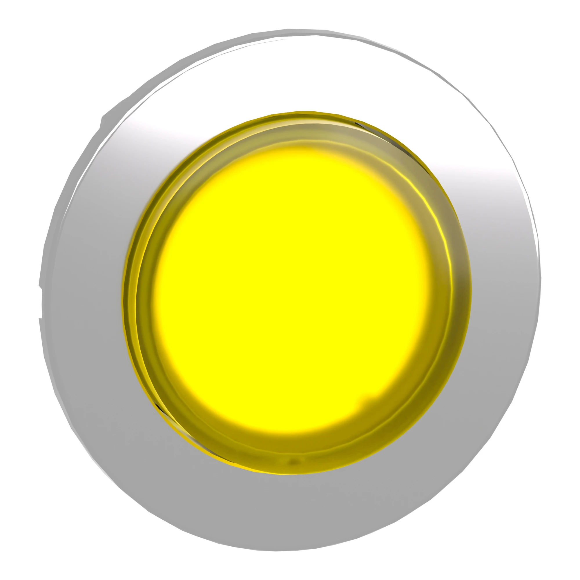 Schneider Electric ZB4FH83 Illuminated push button, front element, Harmony XB4F, metal, 30mm, yellow, protruding, for universal LED, latching (img_001)