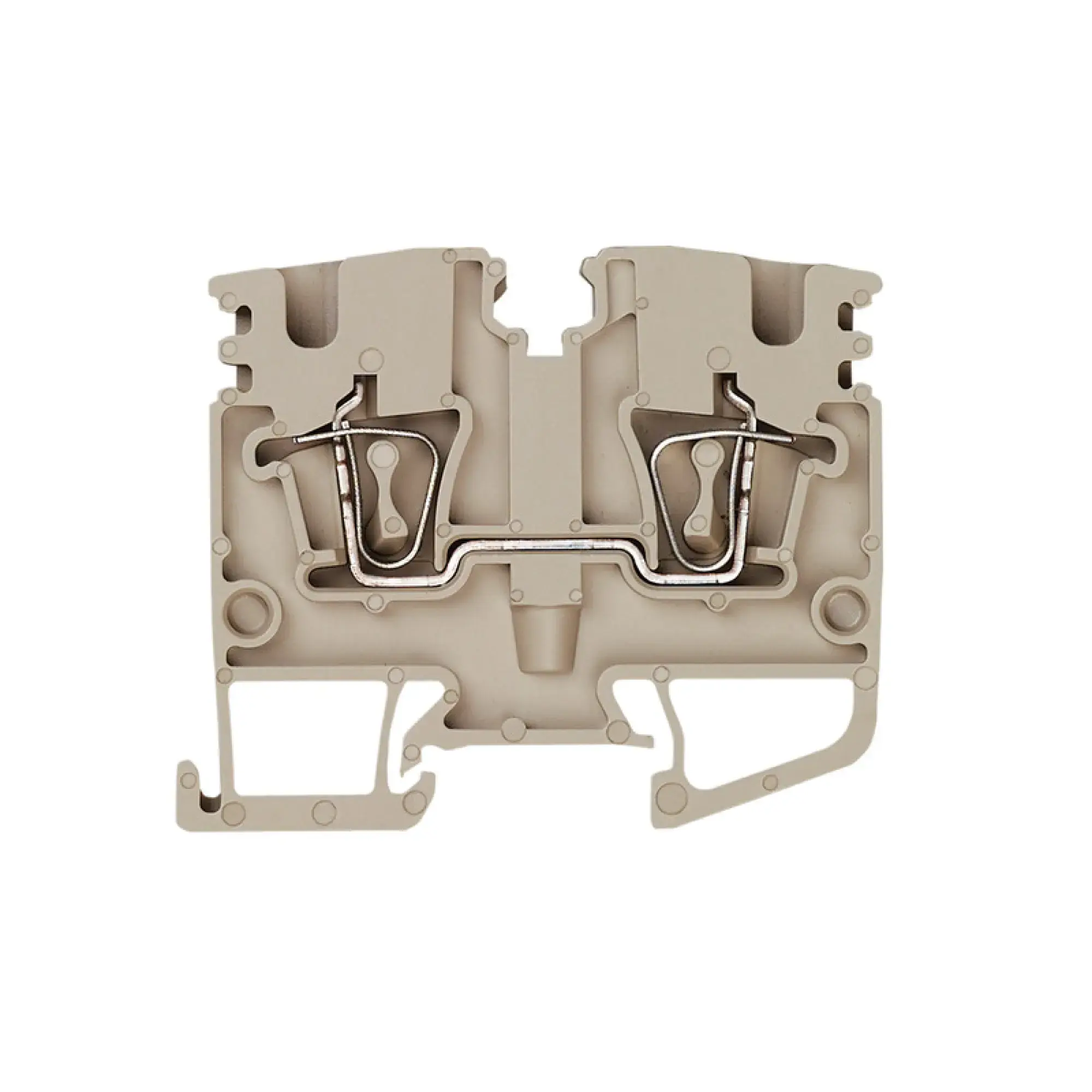 Weidmüller 1808200000 Feed-through terminal block, Tension-clamp connection, dark beige, 2.5 mm², 24 A, 800 V, Number of connections: 2 (img_001)