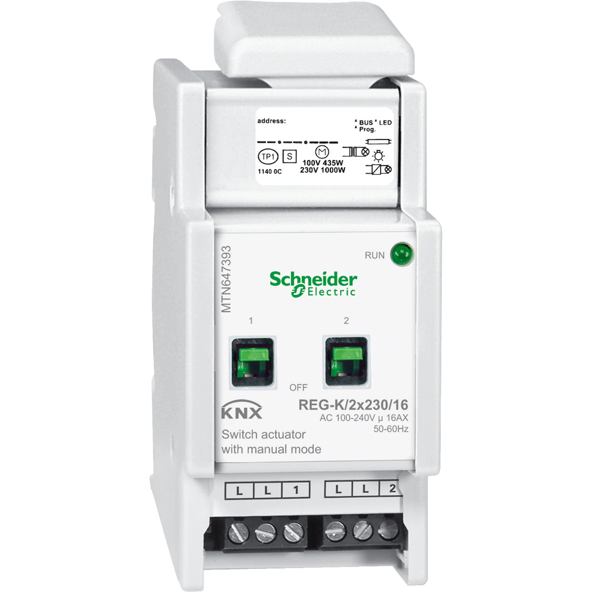 Schneider Electric MTN647393 Switch actuator REG-K/2x230/16 with manual operation, light grey (img_001)