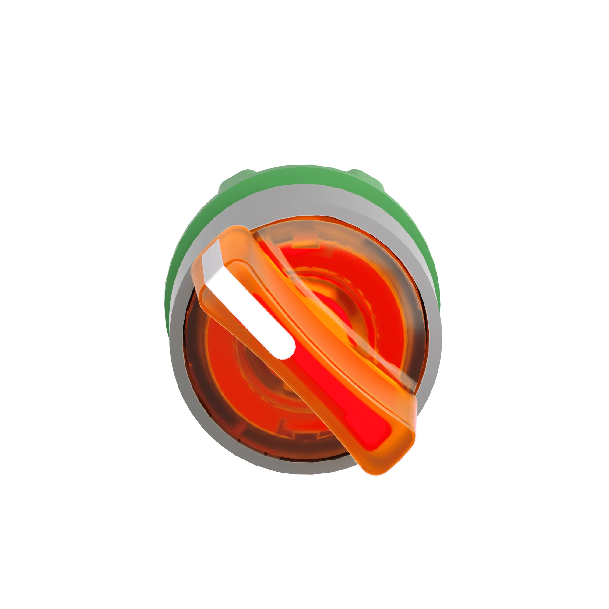 Schneider Electric ZB5AK1453C0 Illuminated selector switch, front element, Harmony XB5, plastic, 22mm, orange, for universal LED, 2 positions, momentary (img_004)