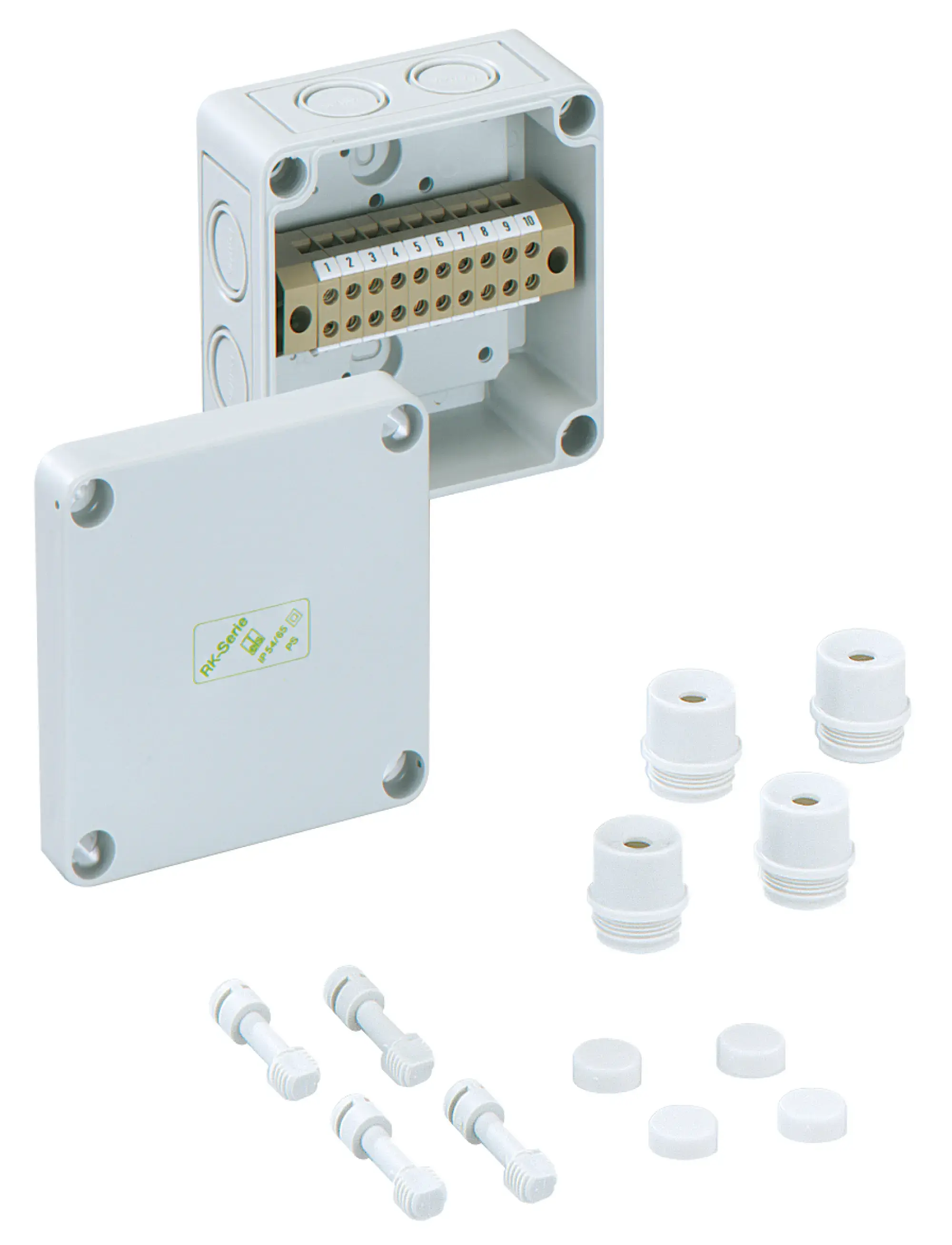 Spelsberg 60740401 Terminal block enclosure, Type of protection IP54/IP66 , max. 4², Impact strength IK07, Protection class II, Ui 400V AC, Halogen free (img_001)
