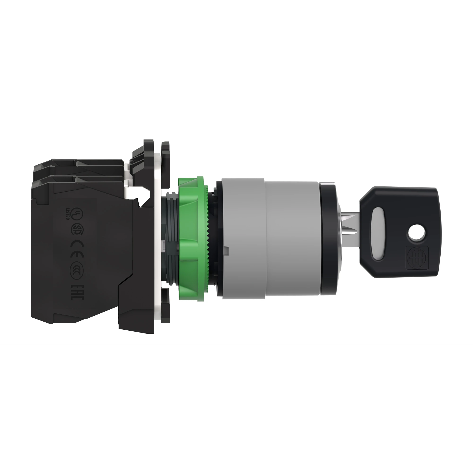 Schneider Electric XB5AG33C0 Key switch, Harmony XB5, plastic, light grey, black, 3 positions, 22mm, latching, Ronis 455, 2S (img_002) Schneider Electric XB5AG33C0 Key switch, Harmony XB5, plastic, light grey, black, 3 positions, 22mm, latching, Ronis 455, 2S (img_002)