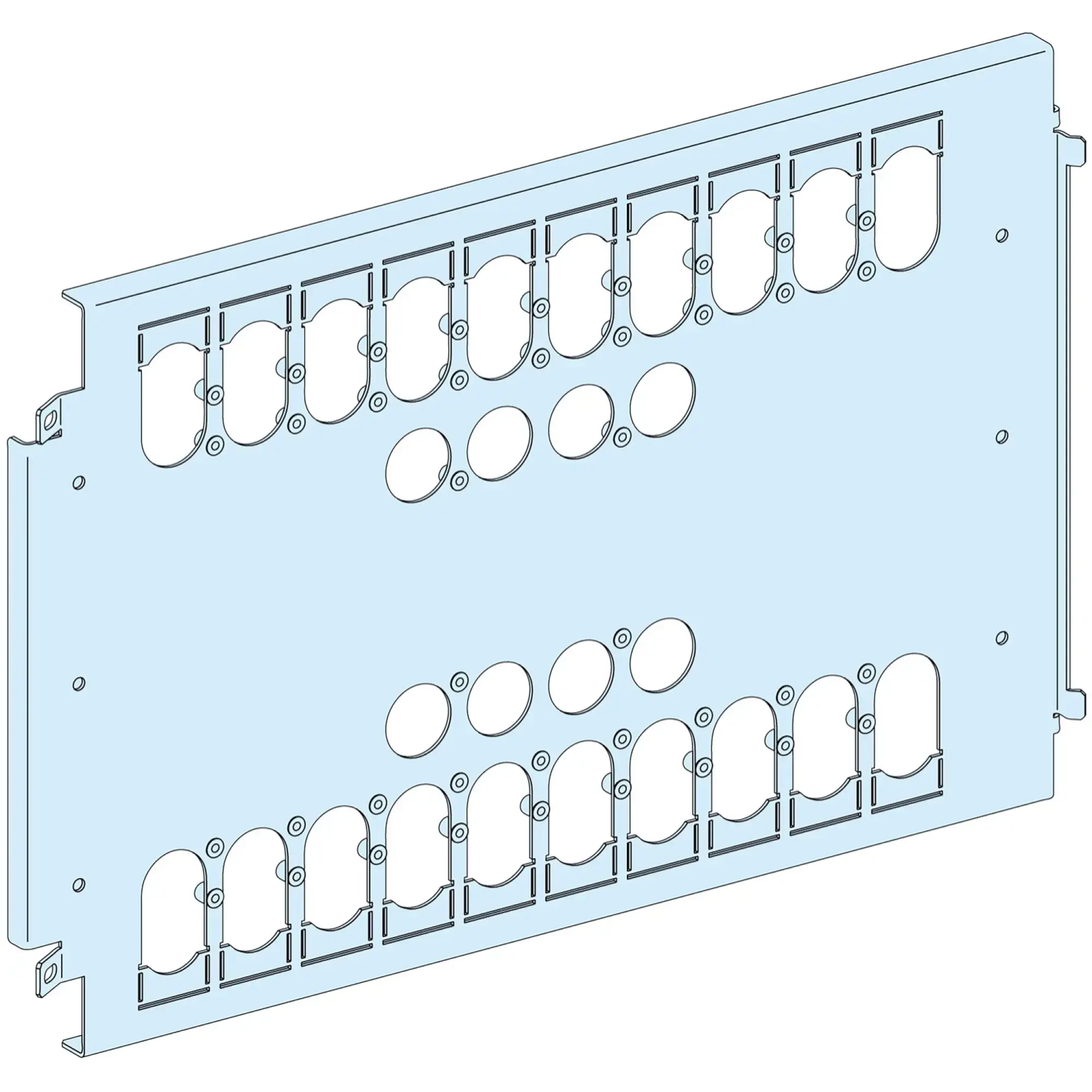 Schneider Electric LVS03422 PrismaSeT-P, Mounting plate, 3-4x NSX/NSX Vigi100-250 3-4pole, Rotary drive, Fixed installation, vertical, Width=650mm, H=6Modules (img_002) Schneider Electric LVS03422 PrismaSeT-P, Mounting plate, 3-4x NSX/NSX Vigi100-250 3-4pole, Rotary drive, Fixed installation, vertical, Width=650mm, H=6Modules (img_002)