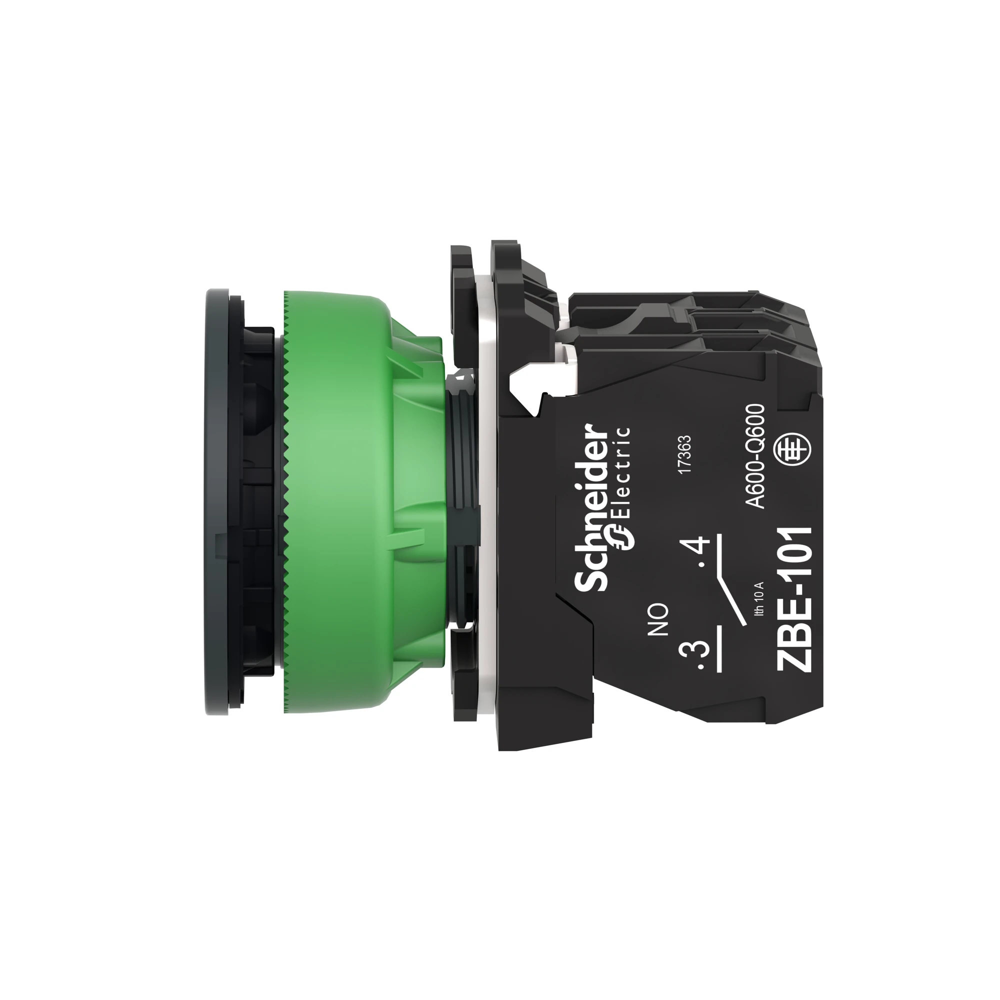 Schneider Electric XB5FW34G5 Illuminated push-button, Harmony XB5F, plastic, antimicrobial, red, 30mm, universal LED, 1NO + 1NC, 110-120V AC (img_007)