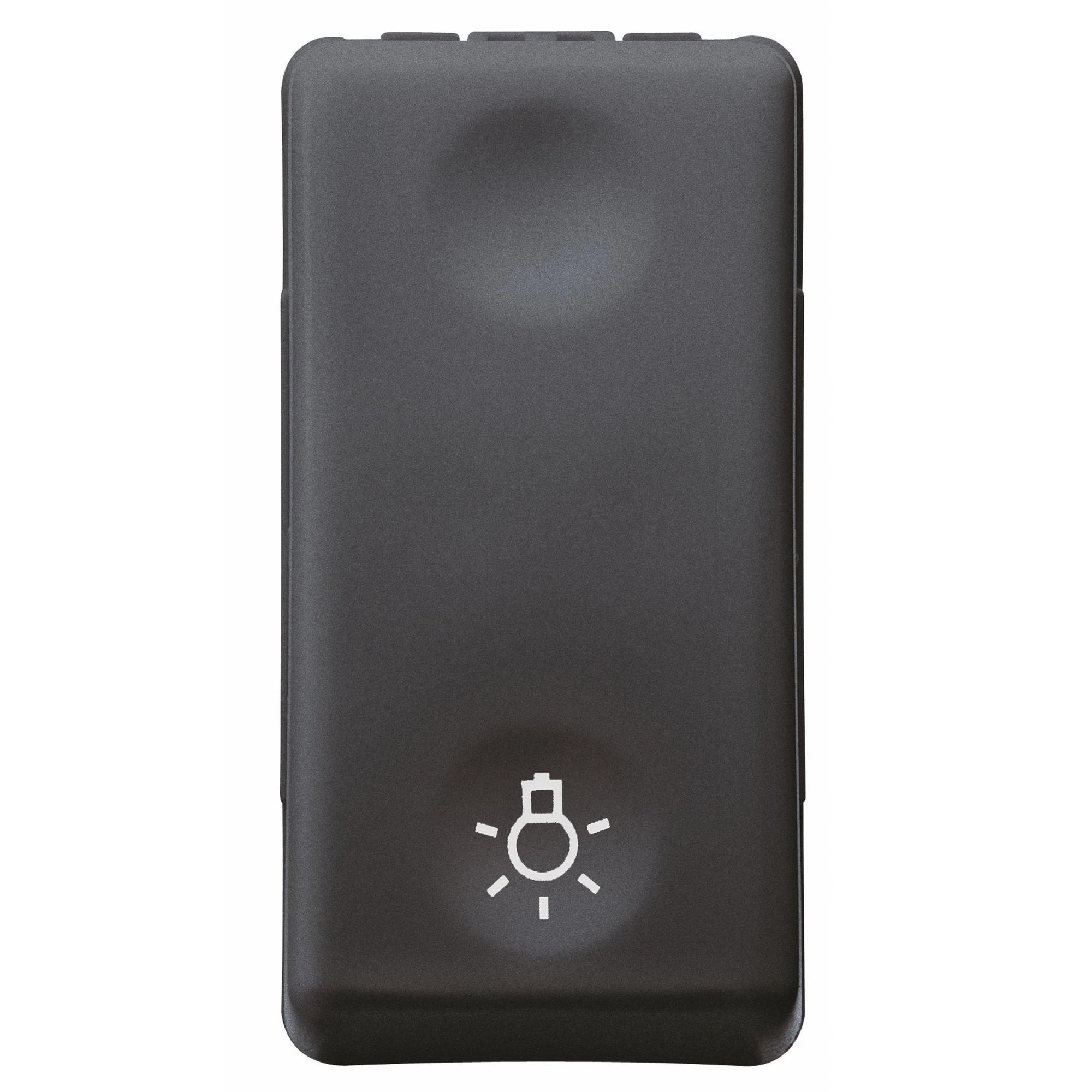 GEWISS GW21513 PUSH-BUTTON 1P 250V ac - NO 10A - WITH SYMBOL LIGHT - 1 MODULE - SYSTEM BLACK (img_001)