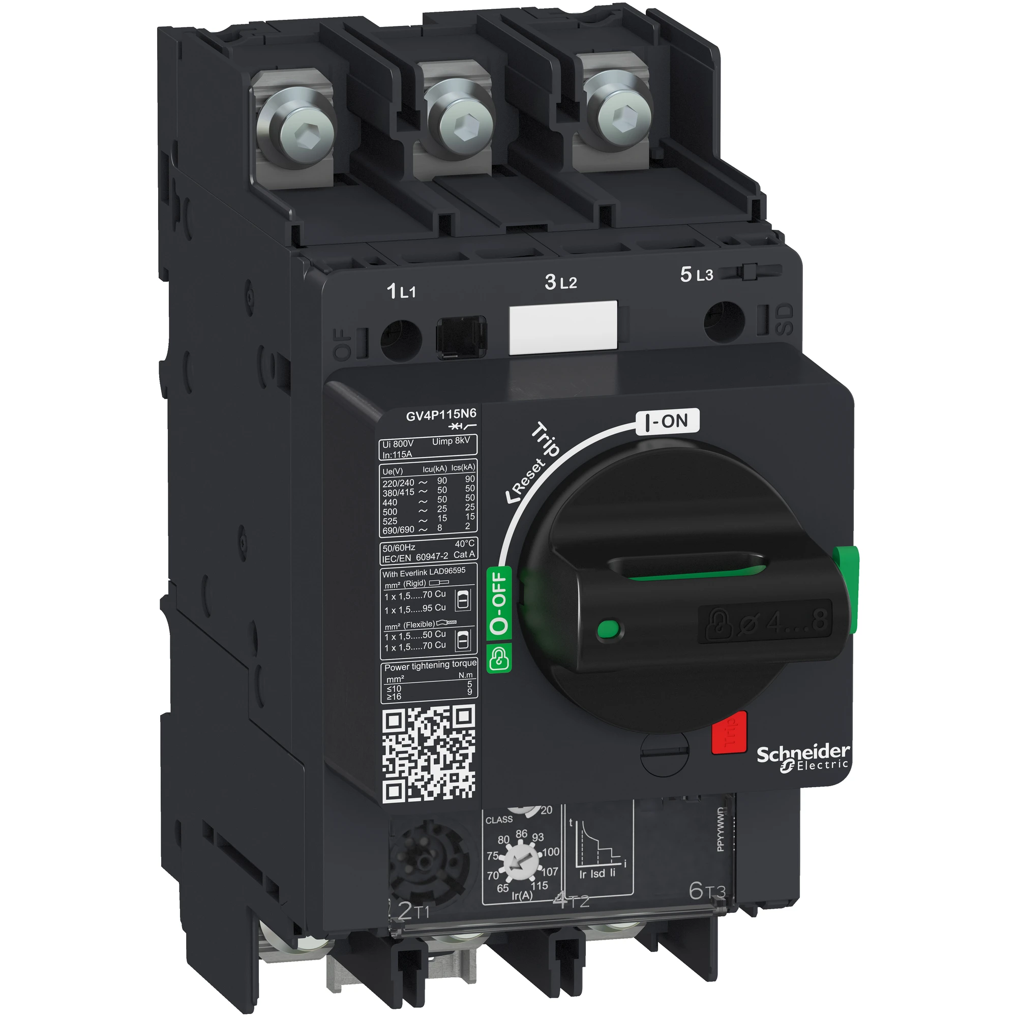 Schneider Electric GV4P12N6 Motor Protection Circuit Breaker TeSys GV4 - 12.5A 3P 50kA - Rotary Drive (img_001) Schneider Electric GV4P12N6 Motor Protection Circuit Breaker TeSys GV4 - 12.5A 3P 50kA - Rotary Drive (img_001)