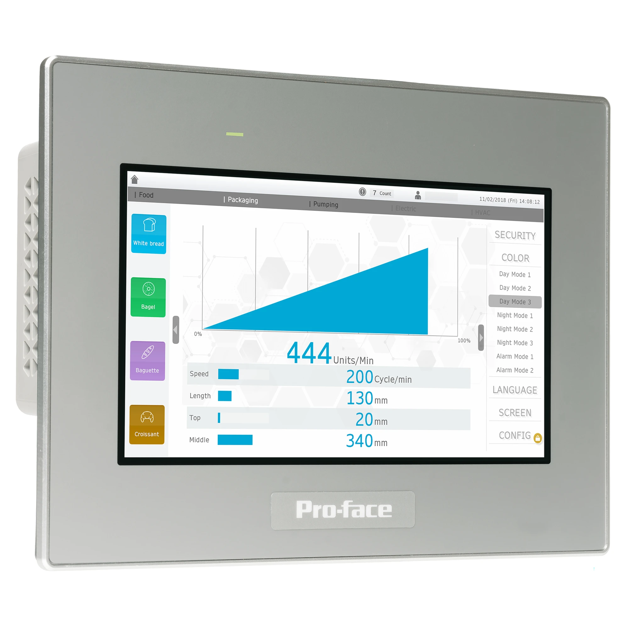 Schneider Electric PFXST6400WAD Pro-face ST6000 7"W Basic HMI Touch-Panel resistive, 2 x Ethernet (dual IP), 2 x serial COM, USB (img_001)