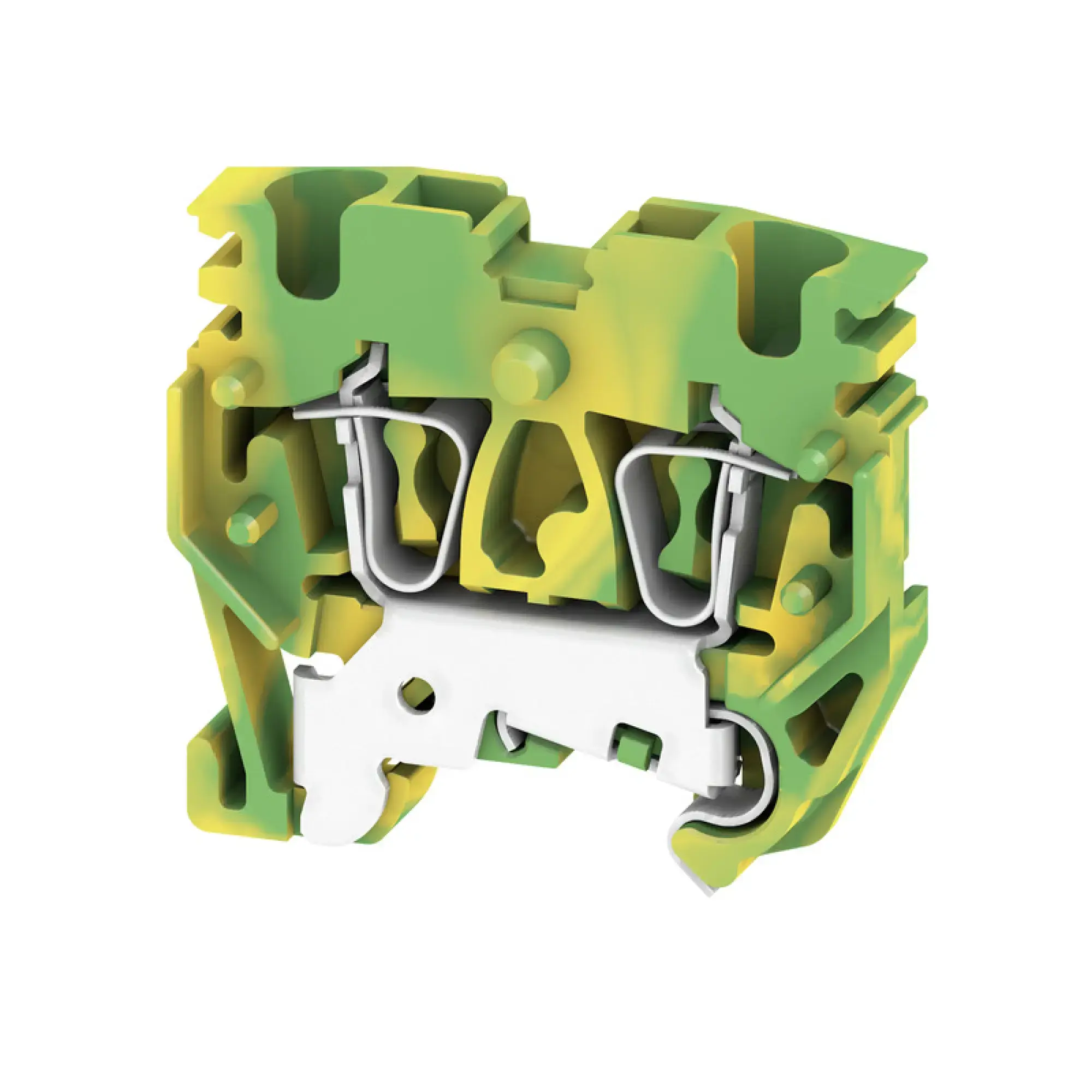 Weidmüller 1712810000 PE terminal, Tension-clamp connection, Green/yellow, 2.5 mm², 800 V, Number of connections: 2, Number of levels: 1, TS 15, V-0, Wemid (img_001) Weidmüller 1712810000 PE terminal, Tension-clamp connection, Green/yellow, 2.5 mm², 800 V, Number of connections: 2, Number of levels: 1, TS 15, V-0, Wemid (img_001)