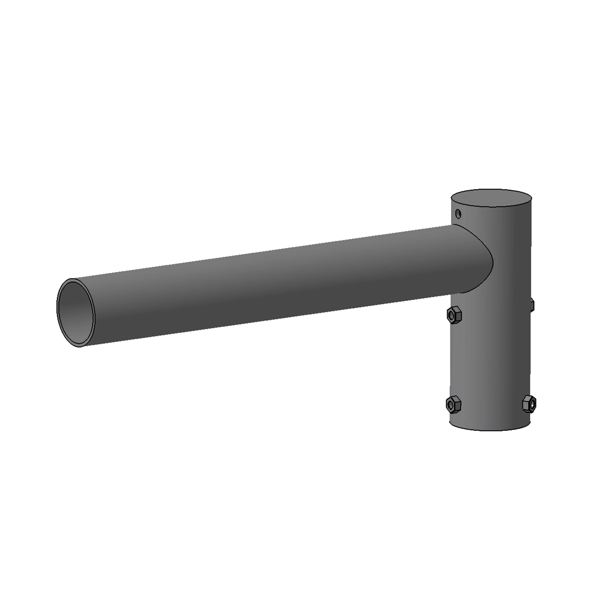 GEWISS GW87881 URBAN [O3] - SINGLE POLE HEAD BRACKET 0.4 M - GRAPHITE GREY (img_001)