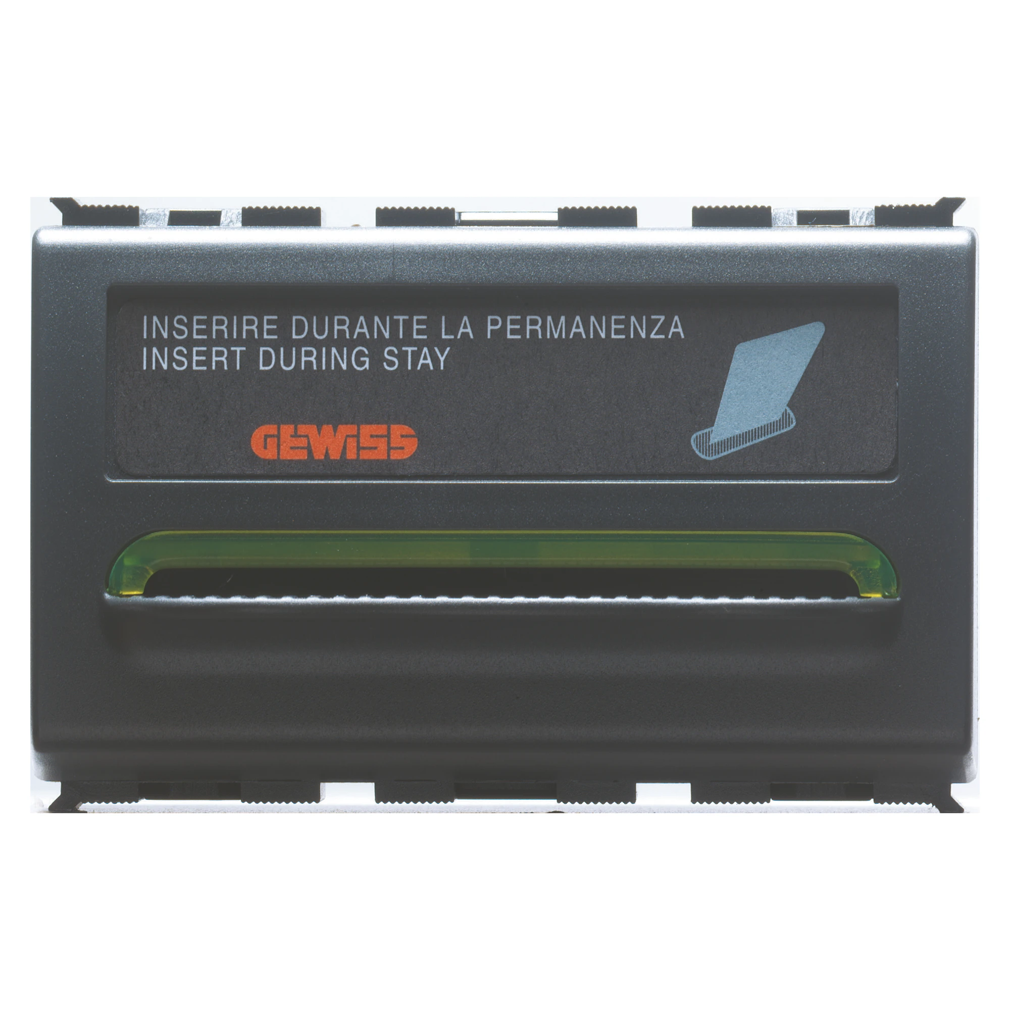 GEWISS GW30430 Playbus Universal-Magnetkartenschalter 3M 1P 16AX 1 Wechsler Schwarz (img_001) GEWISS GW30430 Playbus Universal-Magnetkartenschalter 3M 1P 16AX 1 Wechsler Schwarz (img_001)
