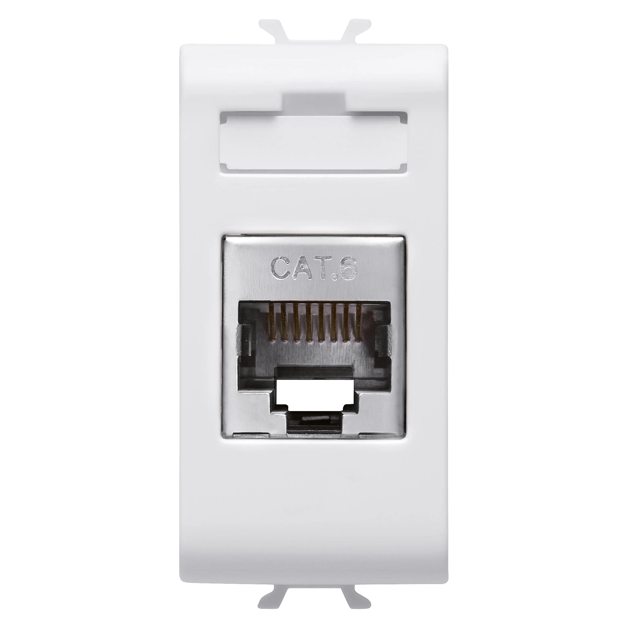 GEWISS GW10424 RJ45 SOCKET - CATEGORY 6 - FTP - 1 MODULE - GLOSSY WHITE - CHORUSMART (img_001)
