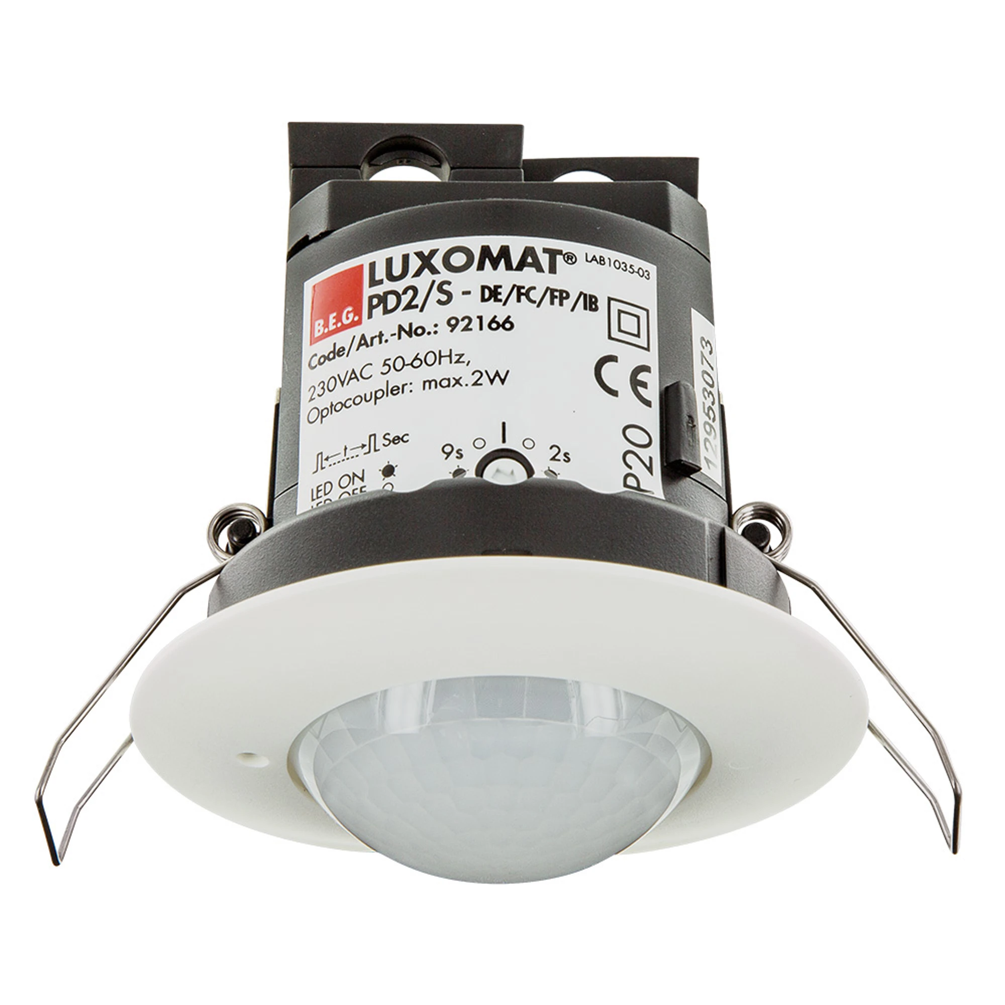 GEWISS GWS9003 PRESENCE SENSOR SLAVE IP20 RECESSED, COMPATIBLE WITH MASTER DALI SENSORS TYPE OPTIC A - MAXIMUM INSTALLATION HEIGHT 5M. (img_001)