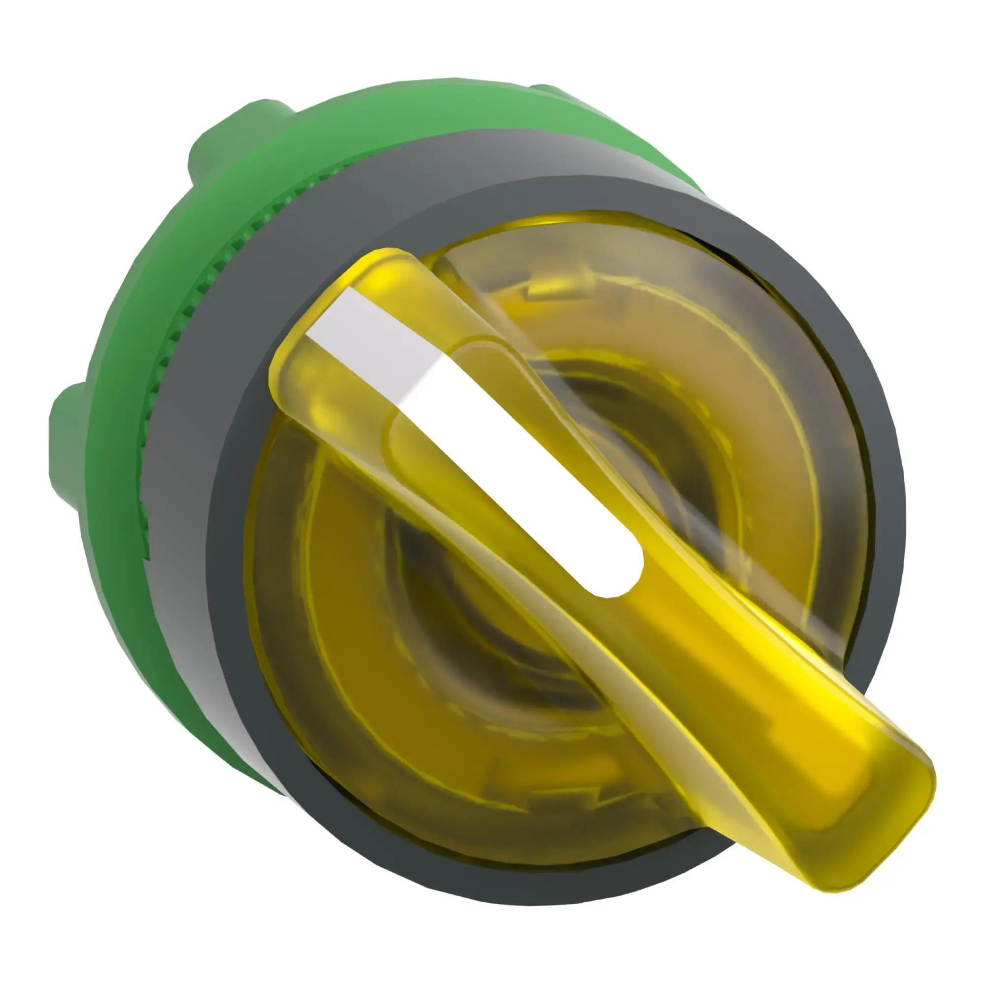 Schneider Electric ZB5AK1283 Illuminated selector switch, front element, Harmony XB5, plastic, 22mm yellow, for universal LED, 2 positions, latching (img_008)