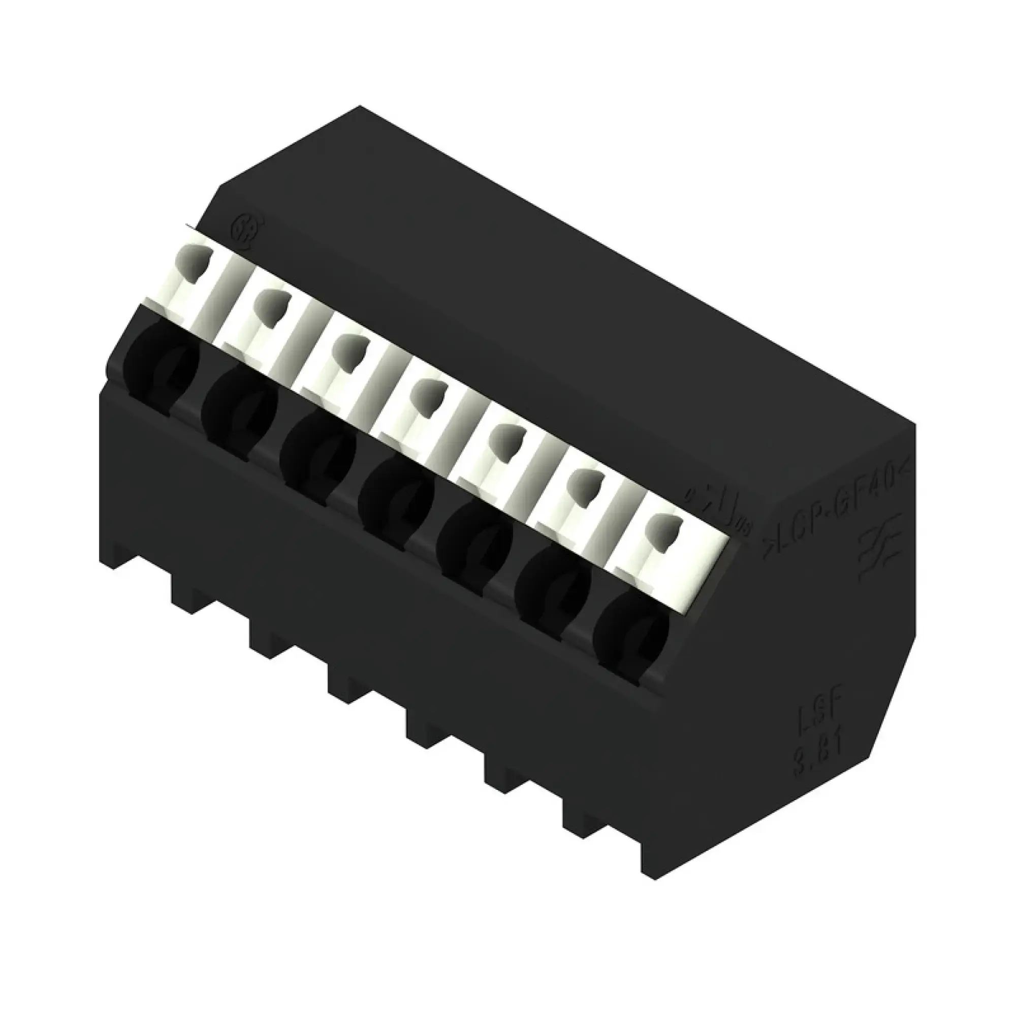 Weidmüller 1888500000 PCB terminal, 160 V, 17.5 A, Pitch in mm: 3.81, 1.5 mm², Number of poles: 7, PUSH IN with actuator, THT/THR solder connection, 135°, Tape (img_001)