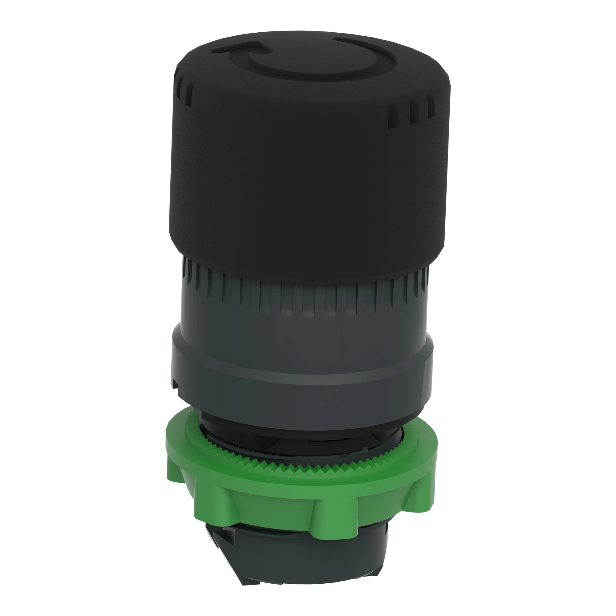 Schneider Electric ZB5AS42 Mushroom pushbutton, front element, Harmony XB5, plastic, 22mm, black, mushroom 30mm, twist release (img_003)