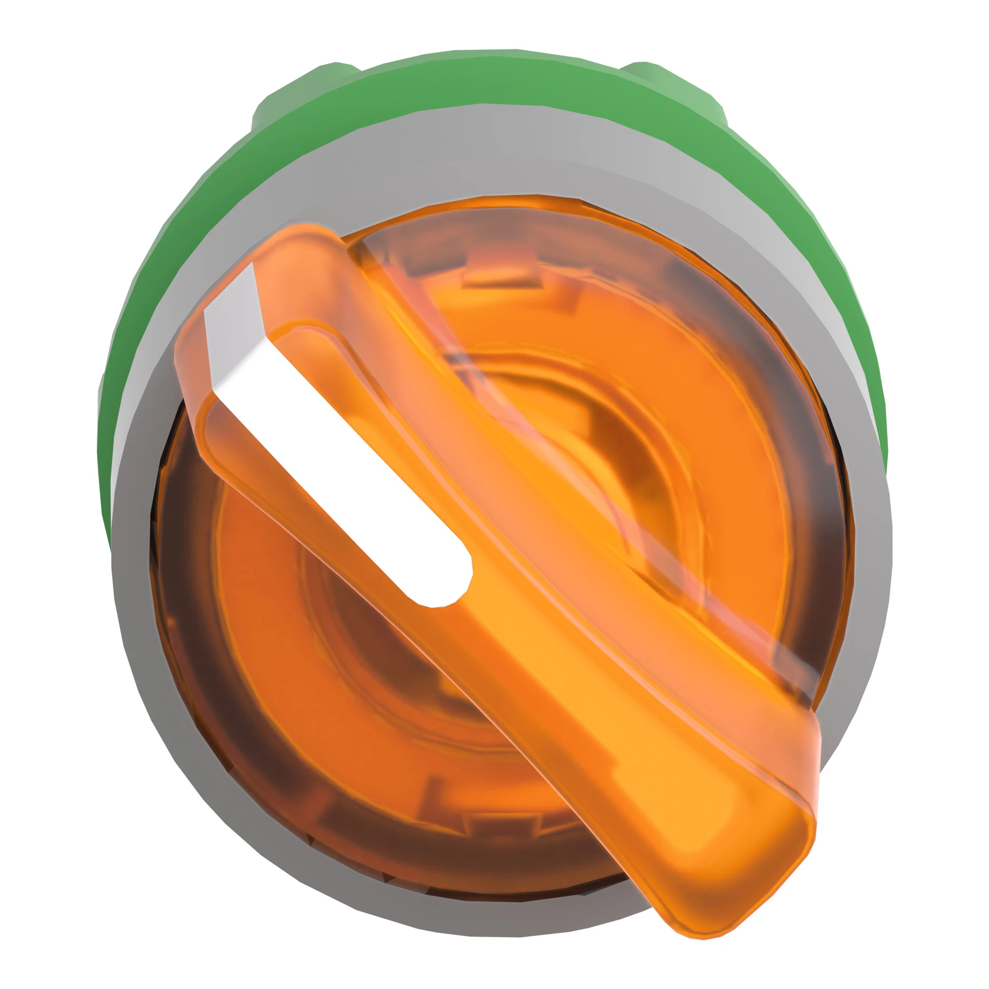 Schneider Electric ZB5AK1253C0 Illuminated selector switch, front element, Harmony XB5, plastic, 22mm orange, for universal LED, 2 positions, latching (img_005)