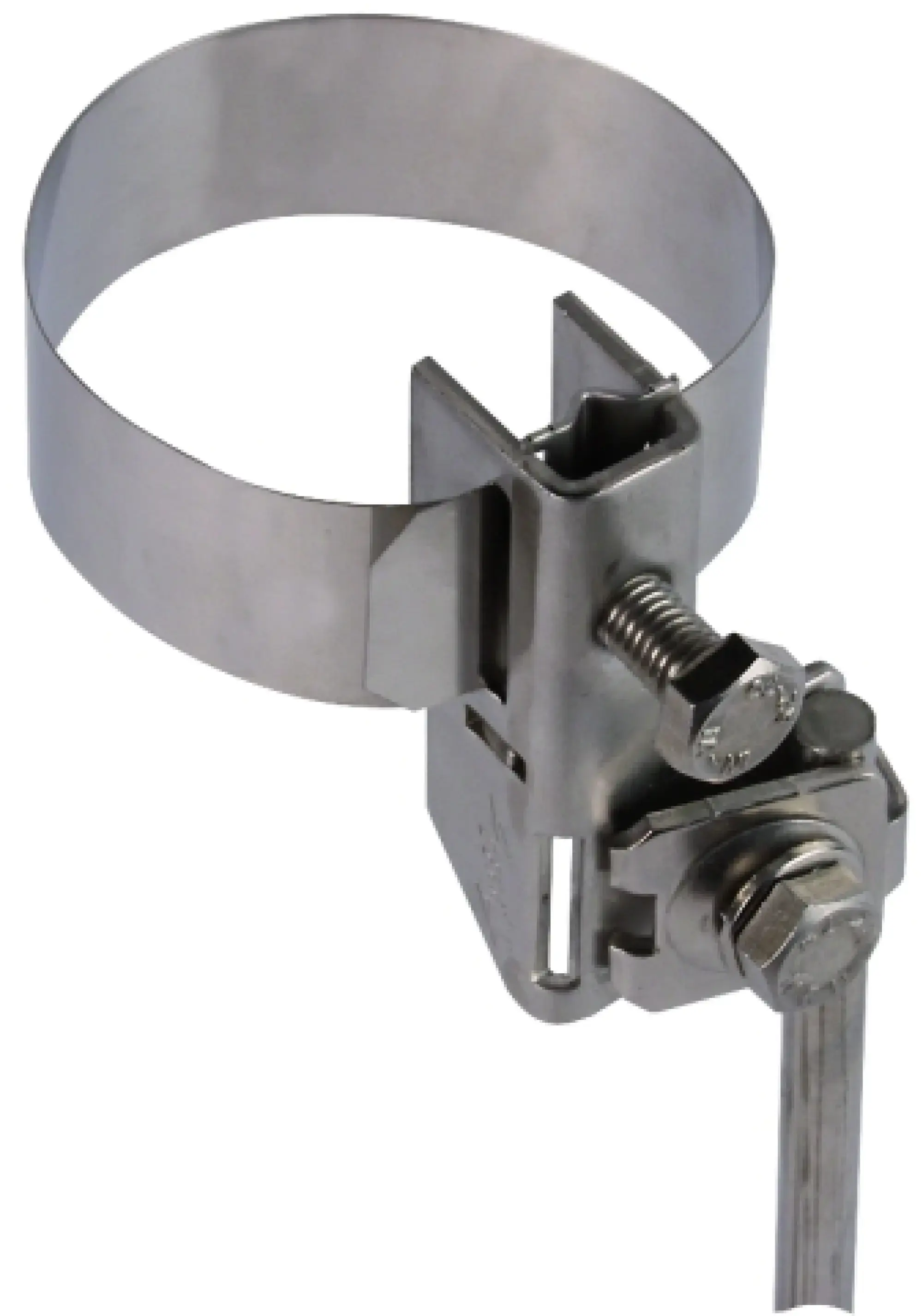 Dehn 540103 Antenna pipe clamp D 16-89mm StSt w. connection f. Rd 6-8/10 or 4-50mm² (img_003) Dehn 540103 Antenna pipe clamp D 16-89mm StSt w. connection f. Rd 6-8/10 or 4-50mm² (img_003)